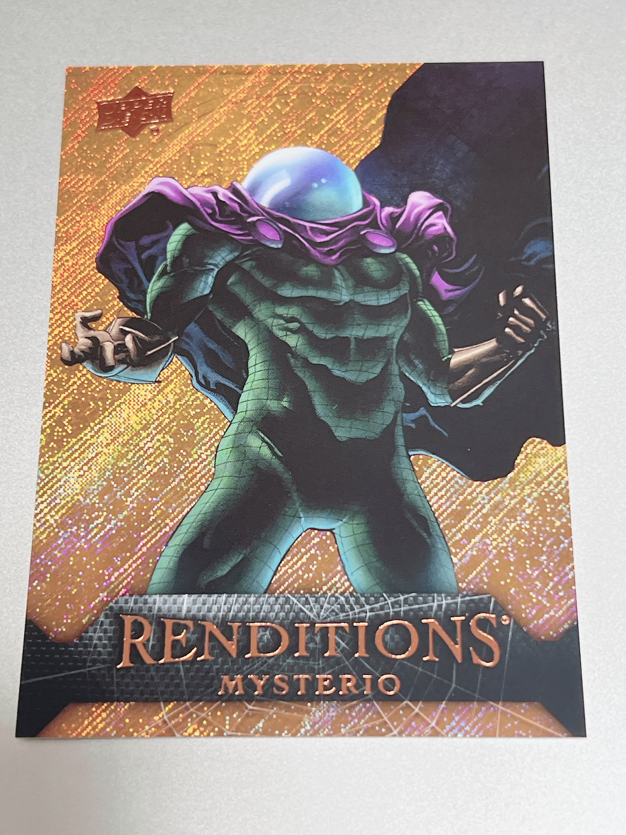 2024 Upper Deck Marvel (MCU) renditions 漫威 蜘蛛侠 演绎 Mysterio 神秘客 限量 135/299 299编 蜘蛛侠反派 格温 品相如图 凑套必备