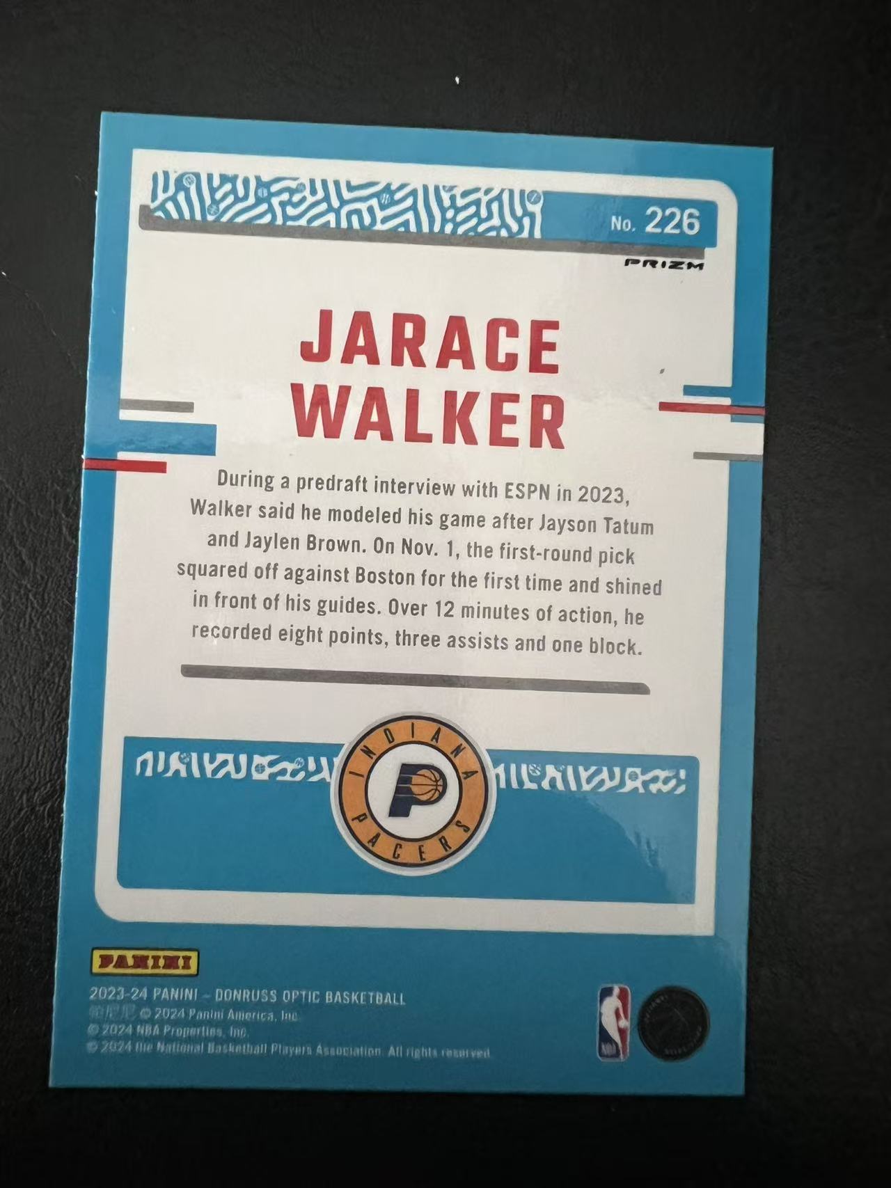 2020-21 Panini Donruss Jarace Walker 步行者 贾雷斯沃克 新秀 折射 O版 杜蕾斯Optic 完美收藏 卡品如图