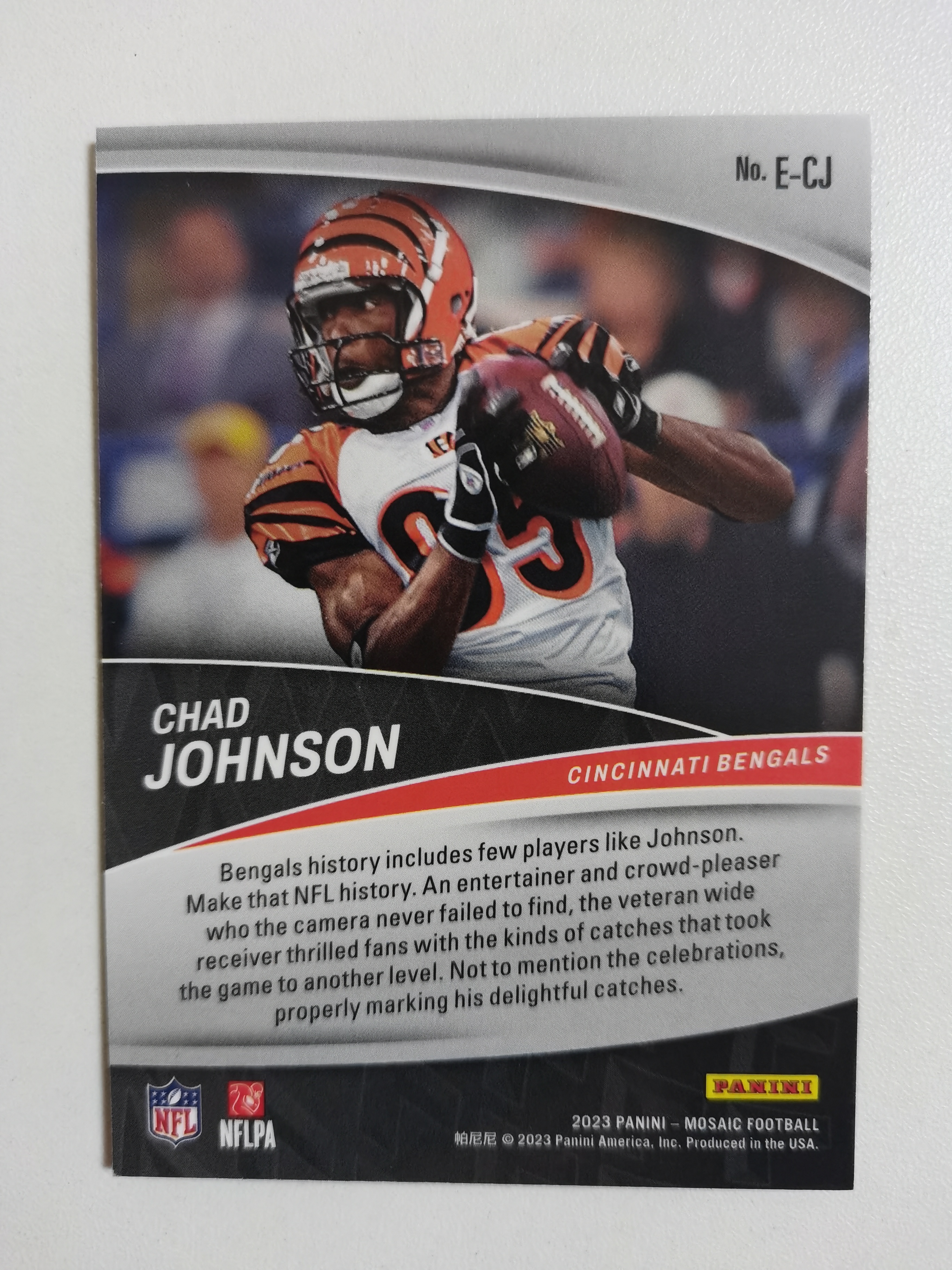 2023 Panini Mosaic Chad Johnson 查德约翰逊 辛辛那提猛虎 马赛克 NFL橄榄球 收藏凑套 卡品如图 免费代拍(CLB011)