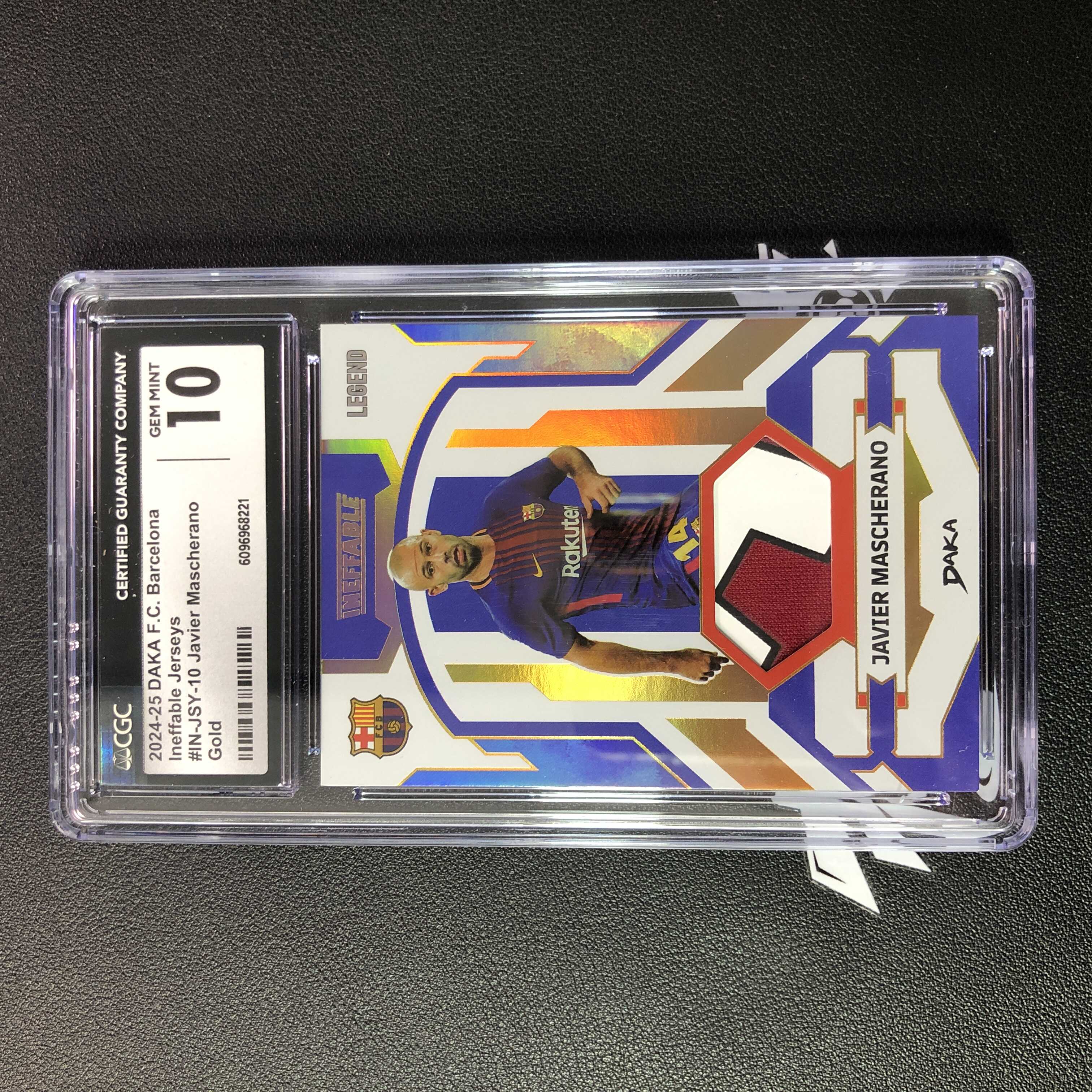 【怒射拍卖 接代卖】拔脚落日W13 2024-25 DAKA达咖 巴塞罗那队盒 CGC10 Javier Mascherano 马斯切拉诺 巴萨 patch物料切割 2/25编 金折  多图已拍仔细看图顺丰