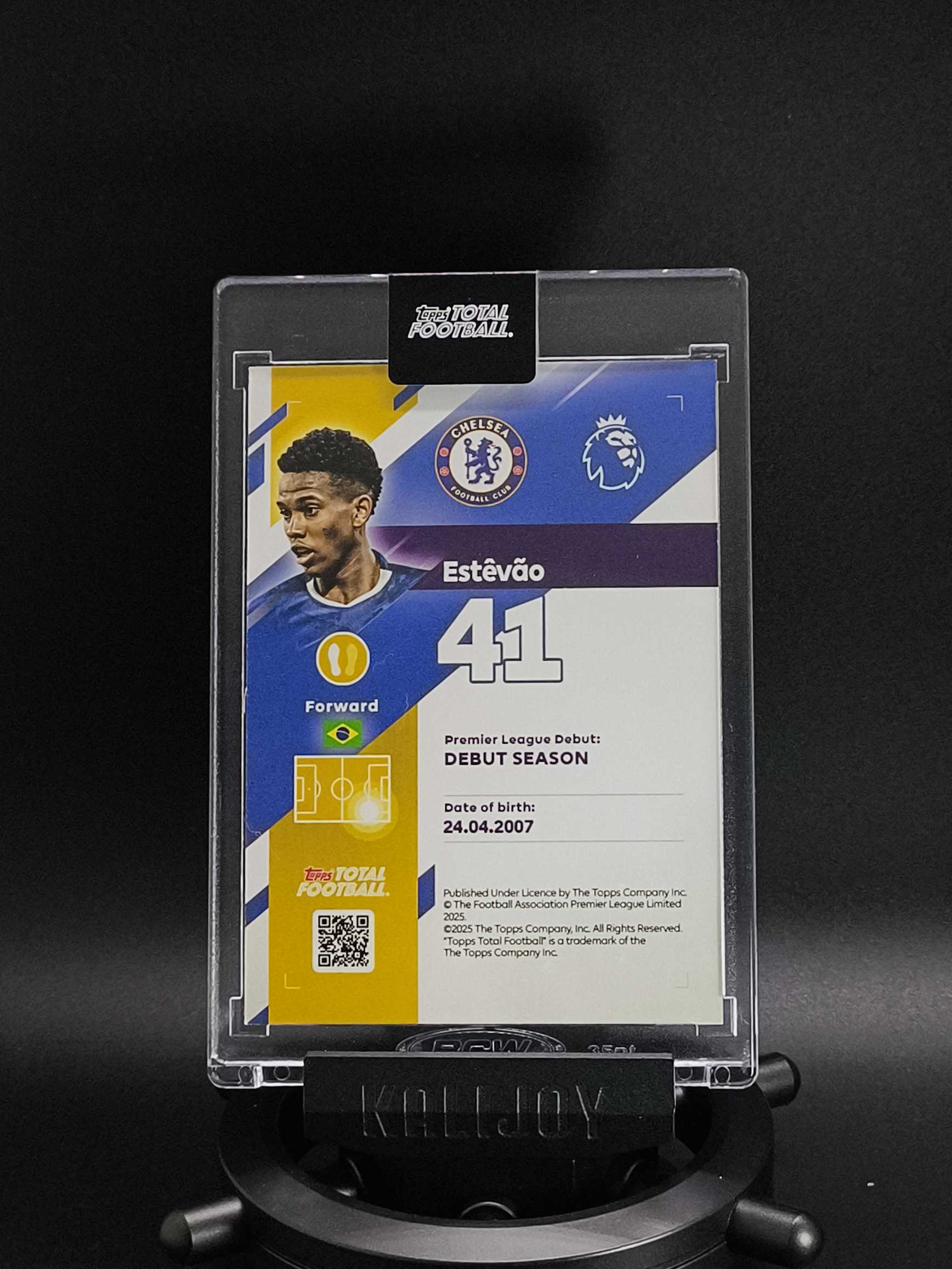 2025-26 Topps Total Football Estêvão RC 埃斯特旺 切尔西超新星 埃斯特旺 切尔西 蓝军 巴西 5/5编 尾编 TTF 原封砖