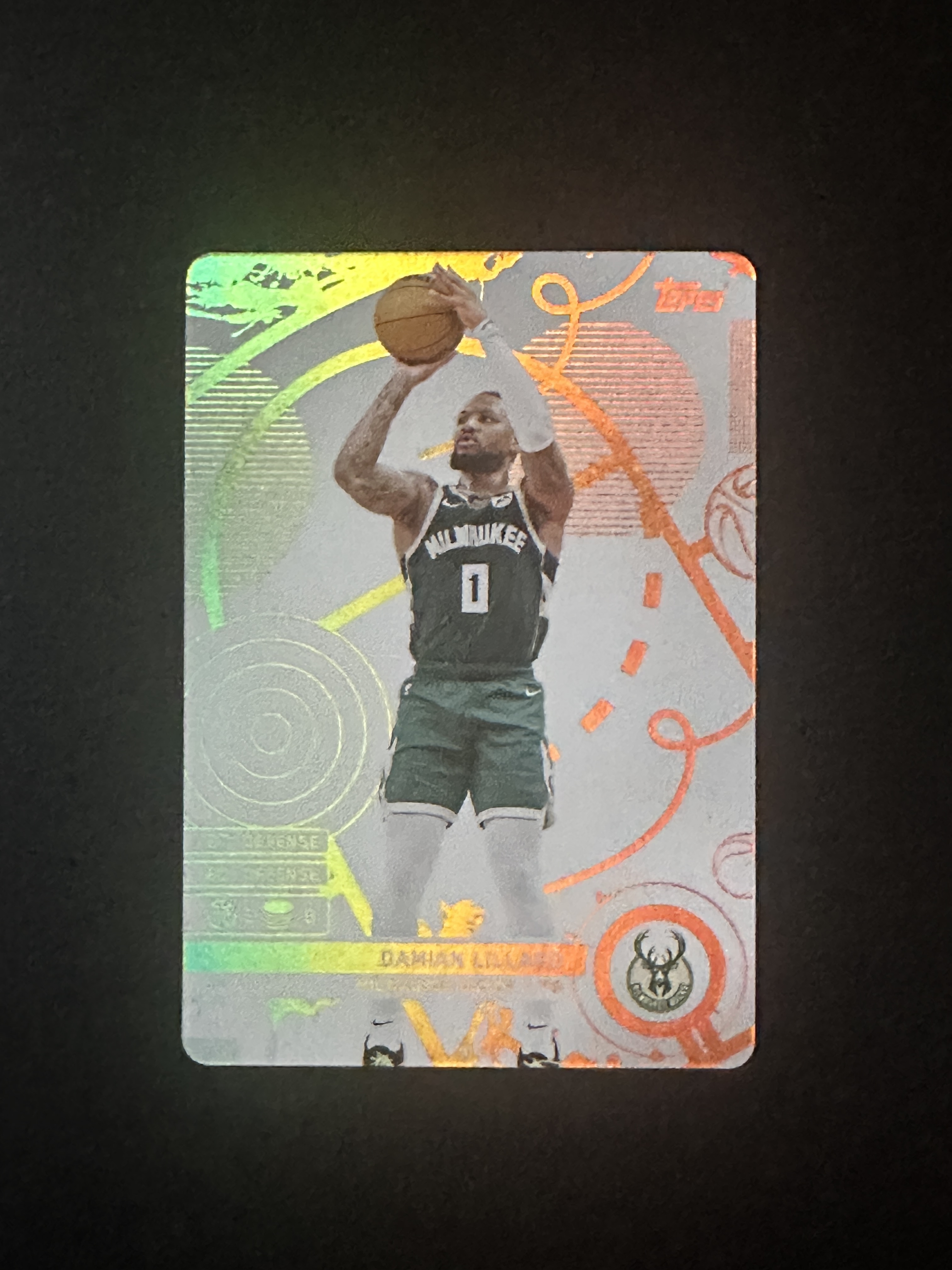 2023 Topps Match Attax Damian Lillard 卡游 雄鹿 达米安 利拉德 编号33 白金版 银折 折射 凑套必备 卡品如图