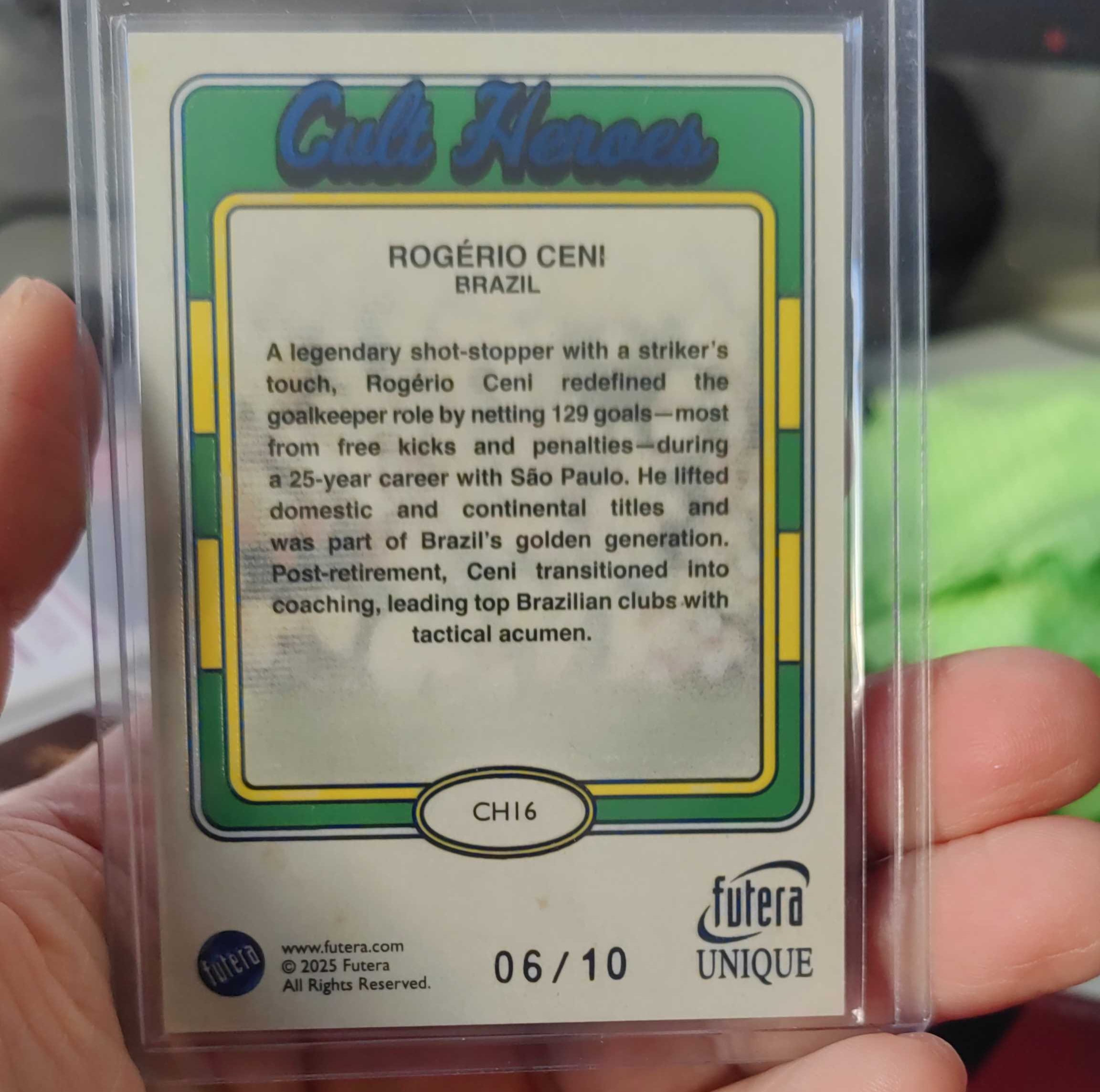2025 Futera 福特拉 切尼 福特拉 巴西传奇门将 切尼 10编 base卡 !!!