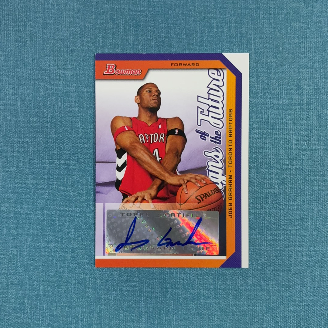 2005-06 Topps Bowman Joey Graham 乔伊 格拉汉姆 签字 新秀 RC 猛龙 卡品如图 GGE