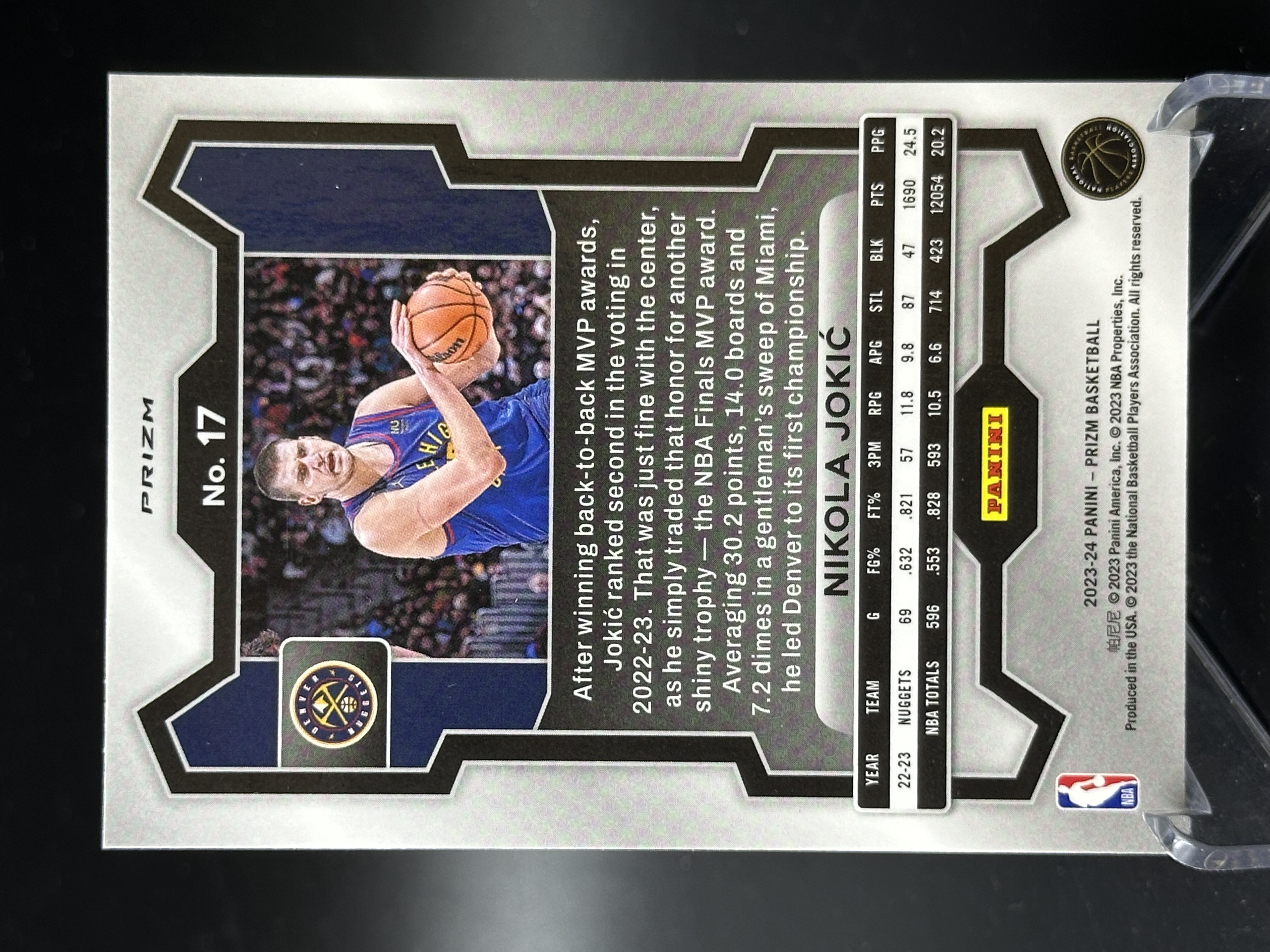 2023-24 Panini Prizm Nikola Jokic 【小黄拍卖】PZ 约基奇 掘金 红碎闪折 大比例 少见「汉堡王」