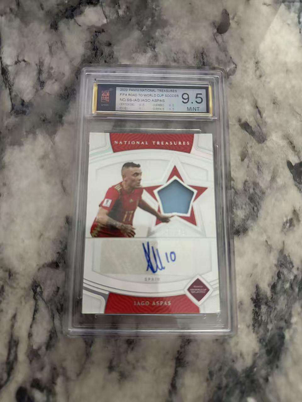 【芒特代卖】022-23 Panini National Treasures Iago Aspas 国宝 雅戈 阿斯帕斯 完美签字 落场 星星球衣物料 /49编 西甲