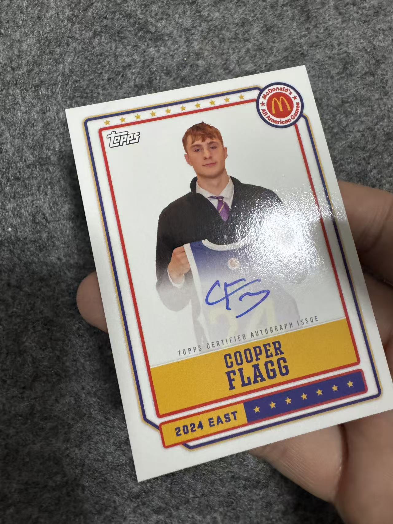 2024 Topps 麦当劳 Cooper Flagg 明日 麦当劳全明星 签字 卡签 独行侠队 状元 未来超巨 潜力新星