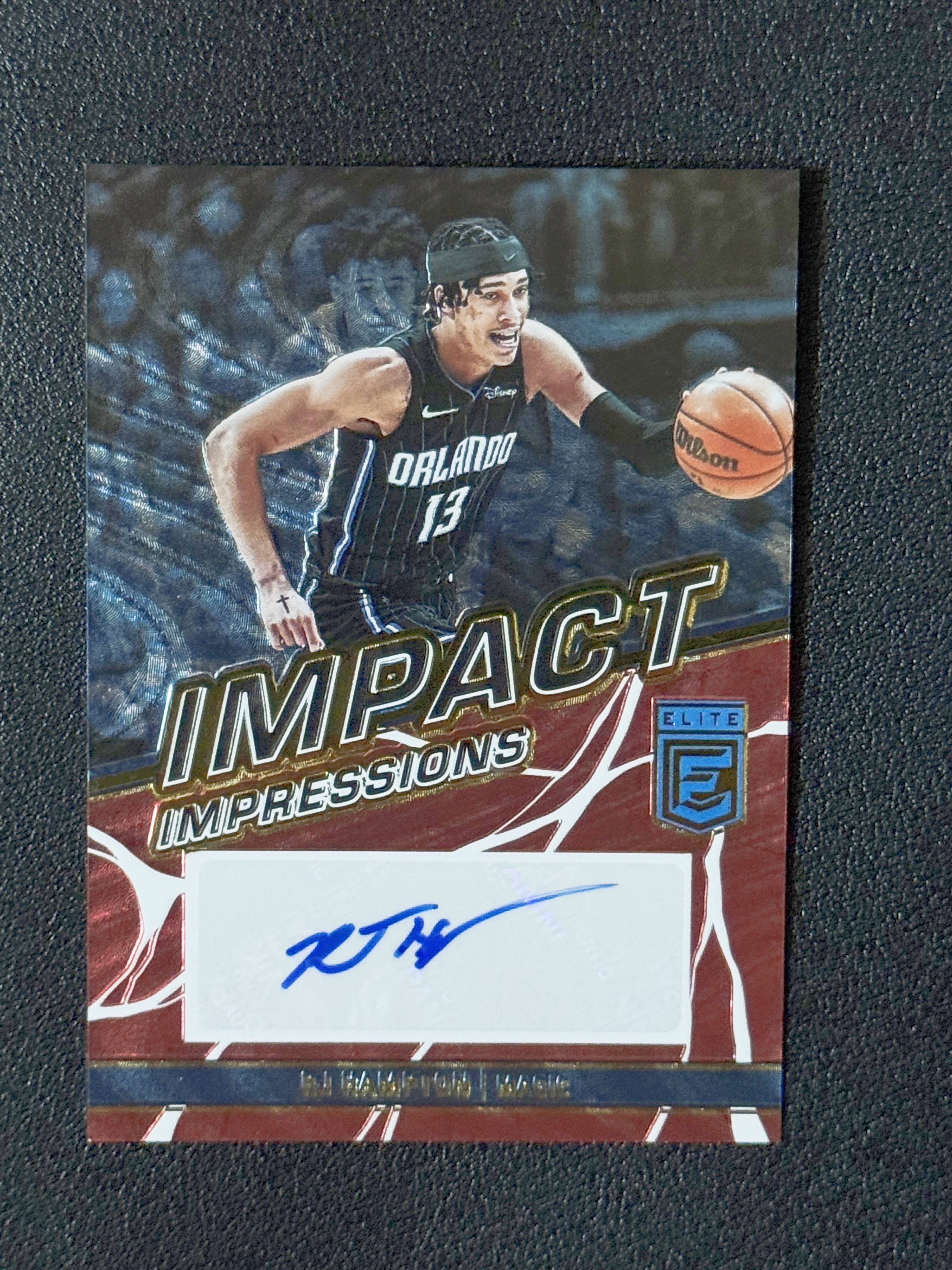 2022-23 Panini 杜蕾斯精英 RJ Hampton RJ 汉普顿 精英 49编 签字 IMPACT 贴签 魔术队