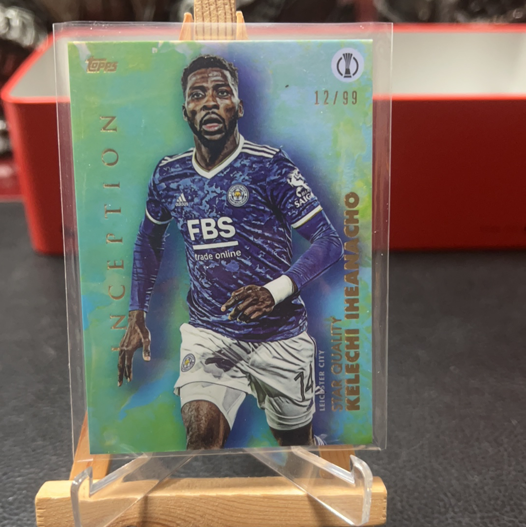 【SY代卖0497马萧萧-可累积-瑕疵看图】2022 Topps Inception Kelechi Iheanacho 欧战 莱斯特城 伊希纳乔 盗梦 99编