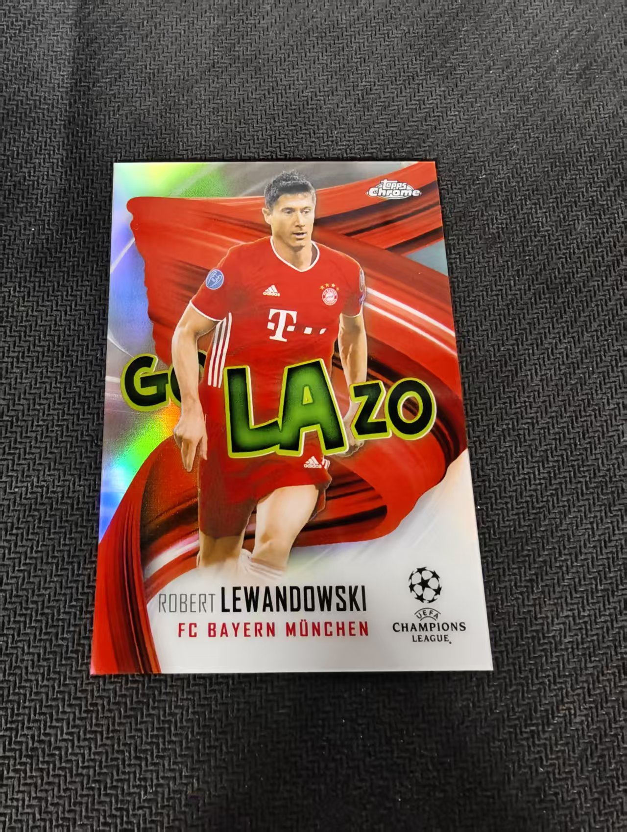 【可合并,不累计】2021 Topps Chrome Robert Lewandowksi 莱万 波兰 多特 拜仁 golazo 特卡 银折 划痕 边角瑕疵