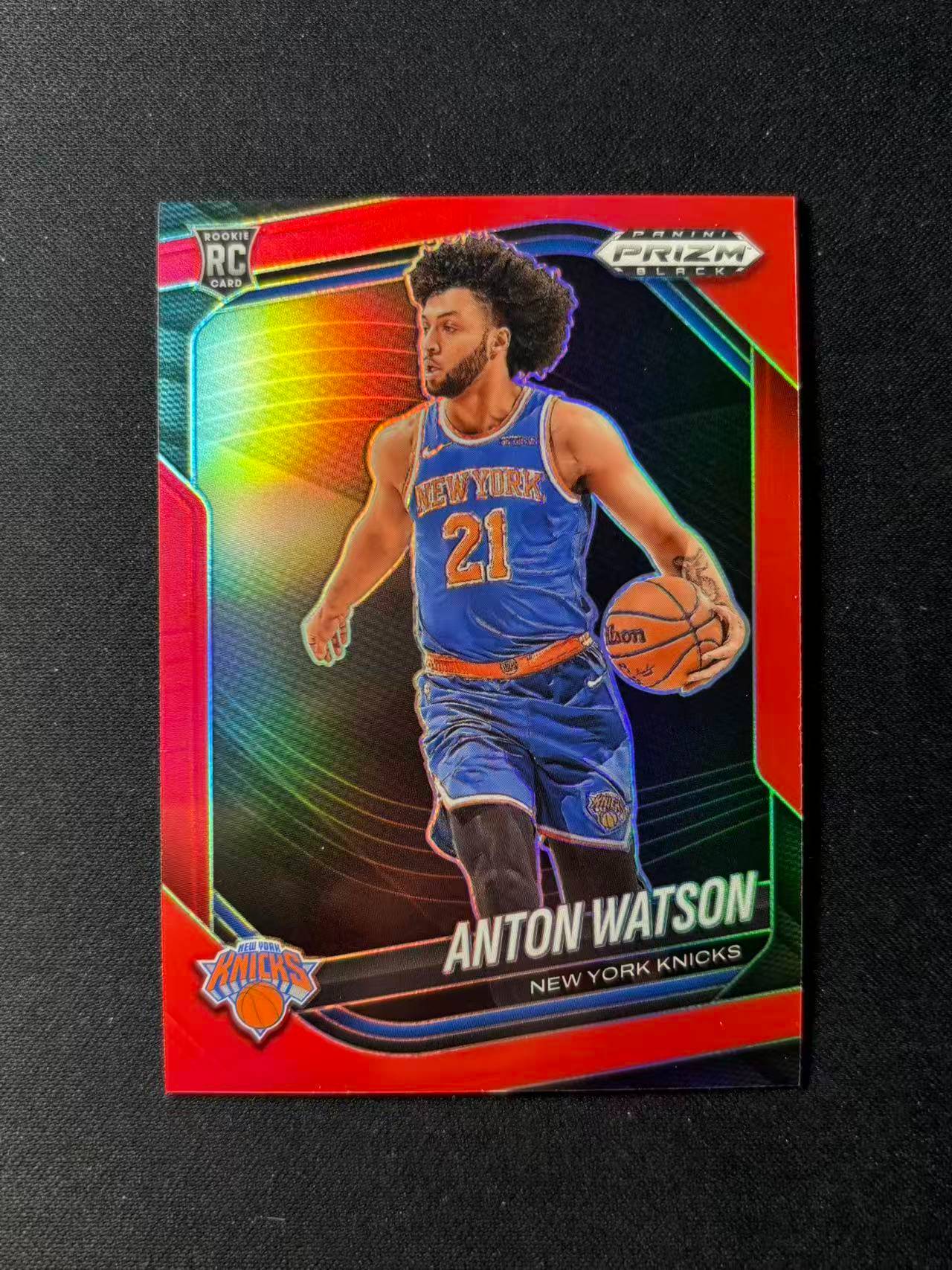 【梦卡拍卖】2024-25 Panini Prizm deca Anton Watson 尼克斯 新秀 安东 沃特森 /299编 红折 PZ 细节如图 #DD# 三金山河