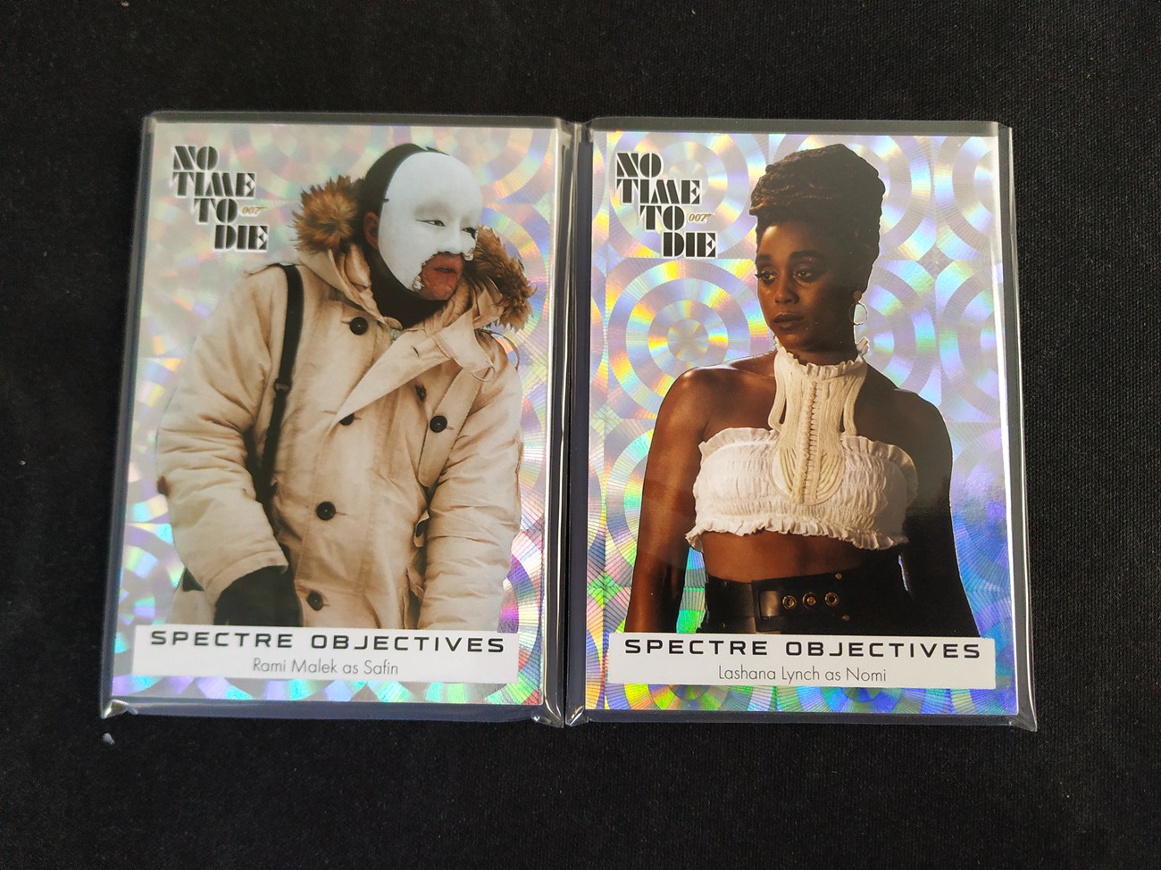 10-23 wgogsup 155 【钢蛋儿拍卖】 Upper Deck 2025 007 No Time To Die 无暇赴死 2张 Spectre Objectives 特卡 银折 萨芬 Safin 诺米 Nomi 卡品如图