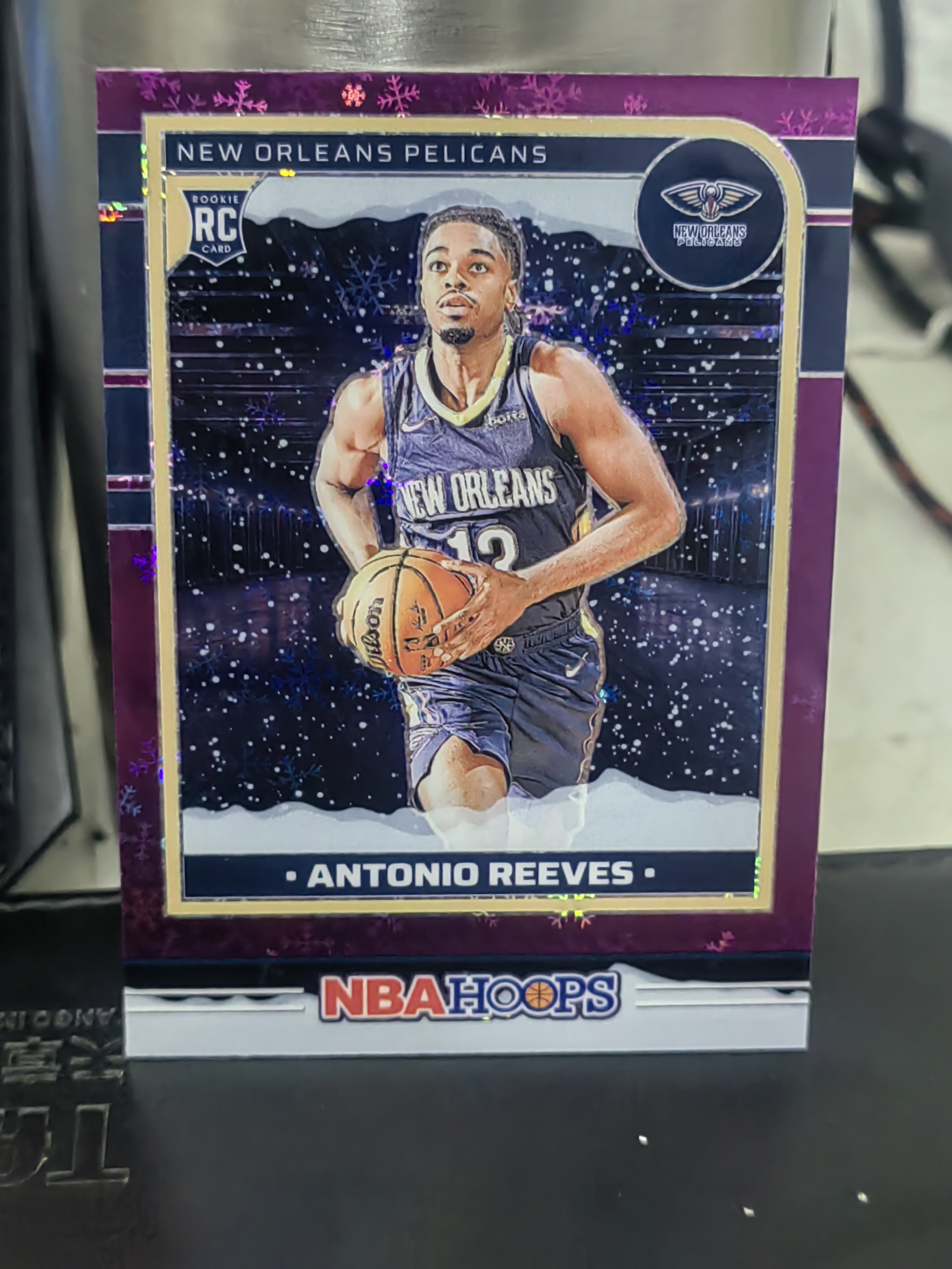 2024-25 Panini Hoops Antonio Reeves RC Hoops 新秀 紫折 雪花折 安东尼奥 里夫斯 鹈鹕 篮 白边白角 不保卡品 卡品如图