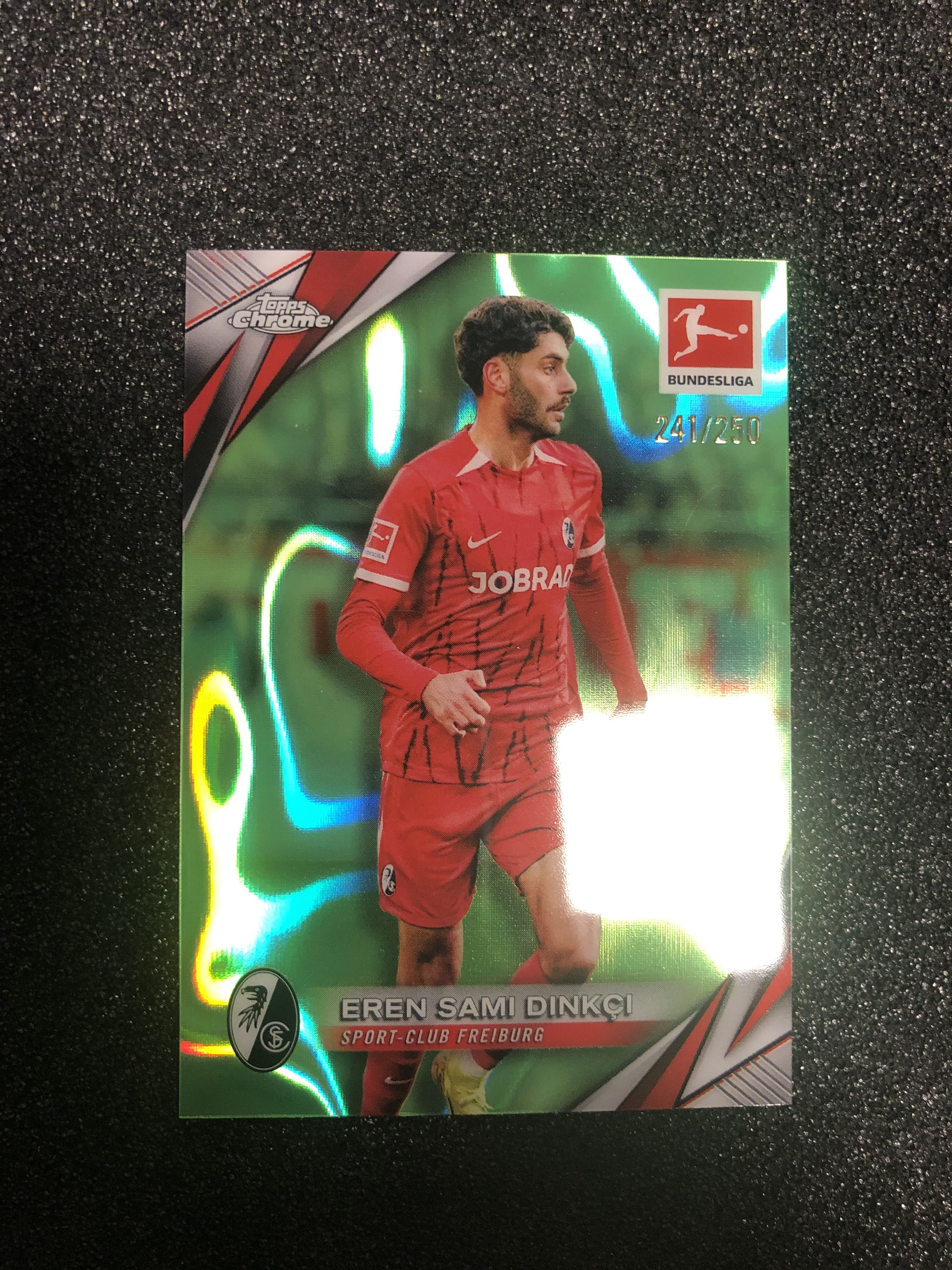 2024-25 Topps Chrome eren sami dinkci 德甲tc 迪恩克吉 土耳其 弗赖堡 250编 青波纹折 241/250 卡品如图 凑套收藏必备