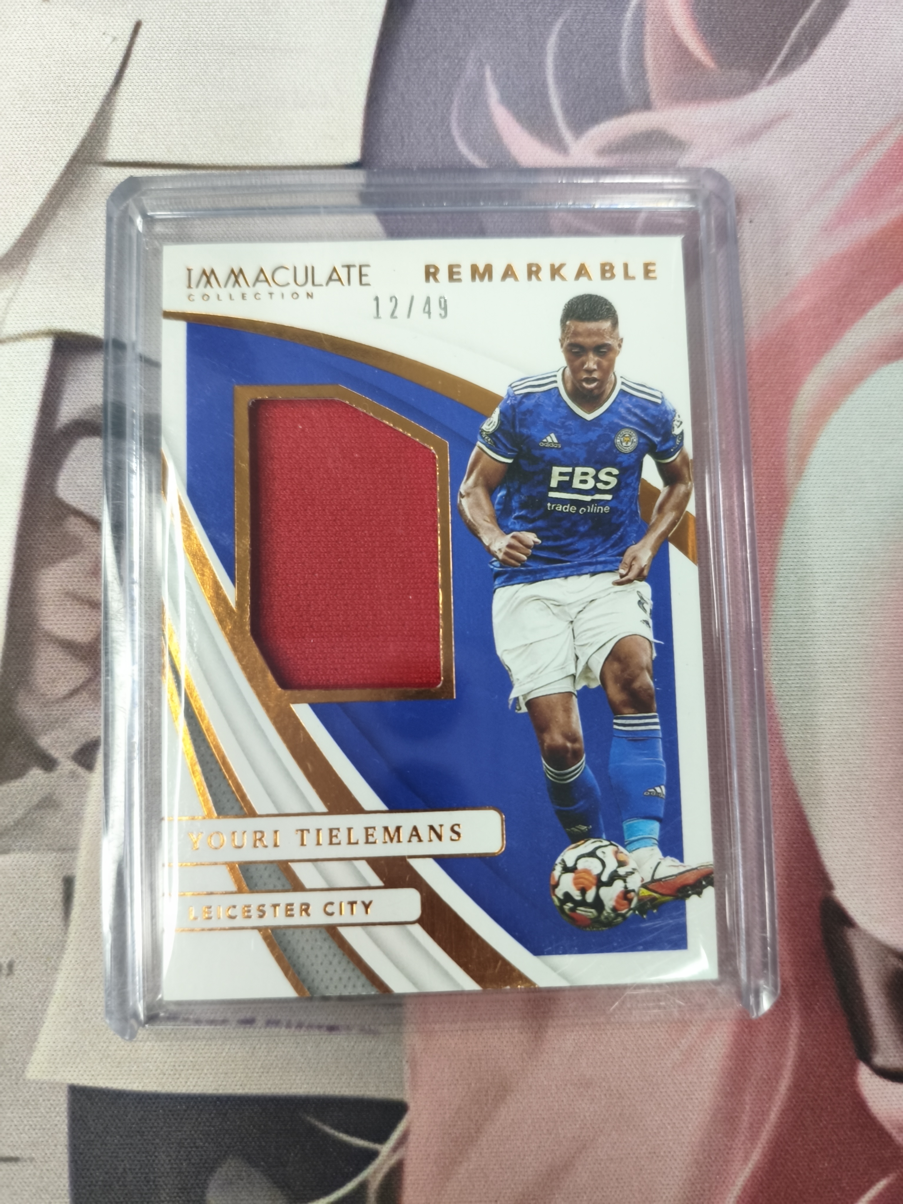 2021 Panini Immaculate Youri Tielemans 英超 维拉 莱斯特城 蒂勒曼斯 49编 球衣物料