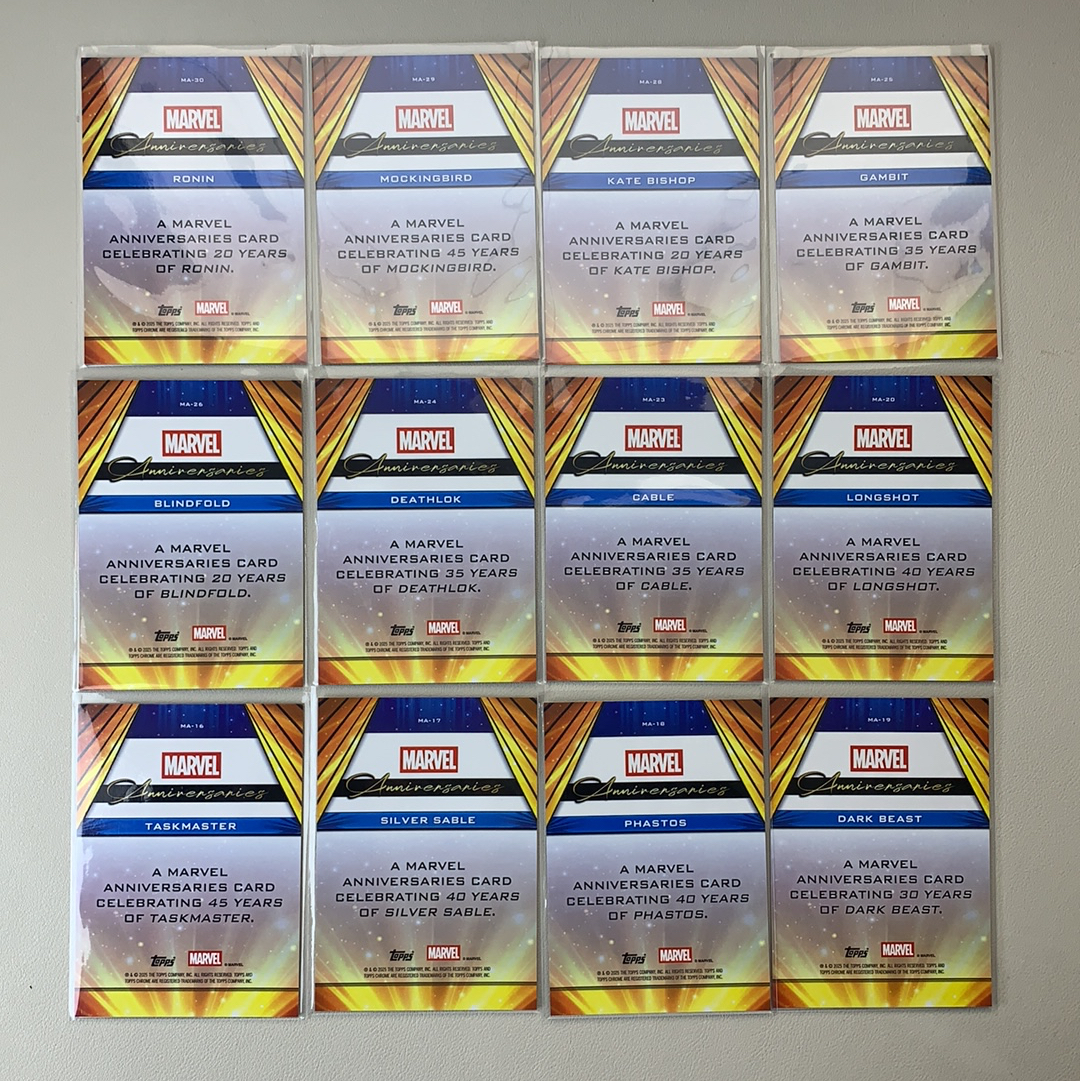 【弈卡代拍】2025 Topps Chrome Marvel 元年漫威TC 复仇者联盟 银折 折射 20周 35周 40 45周特卡 牌皇 模仿大师等 12张 打包 品相如图 凑套必备 哈拉