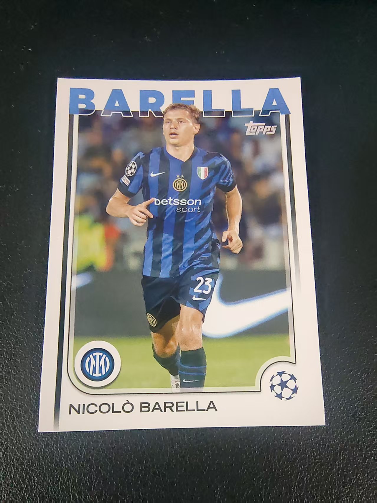 【可合并,不累计】2025 Topps Chrome Nicolò Barella 国际米兰 巴雷拉 欧冠 划痕 边角瑕疵 #23