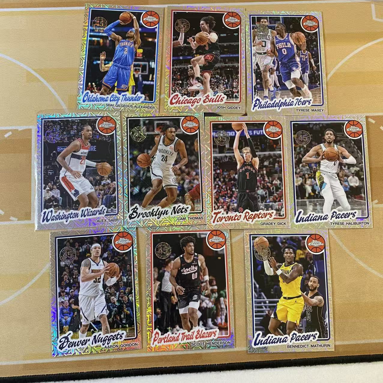 撸卡厮 Lukas 2025 topps chrome 插放 mojo折 亚历山大 萨尔 吉迪 马克西 折射 带队 打包(青)