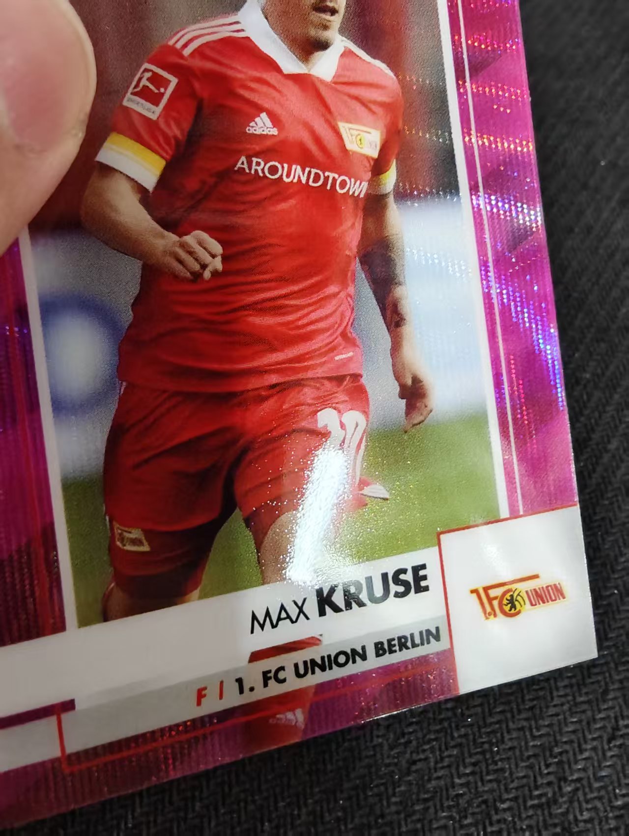 【可合并,不累计】2021 Topps Chrome Max Kruse 德甲TC 柏林联合 马克思 克鲁泽 粉波纹 75编 划痕 边角瑕疵
