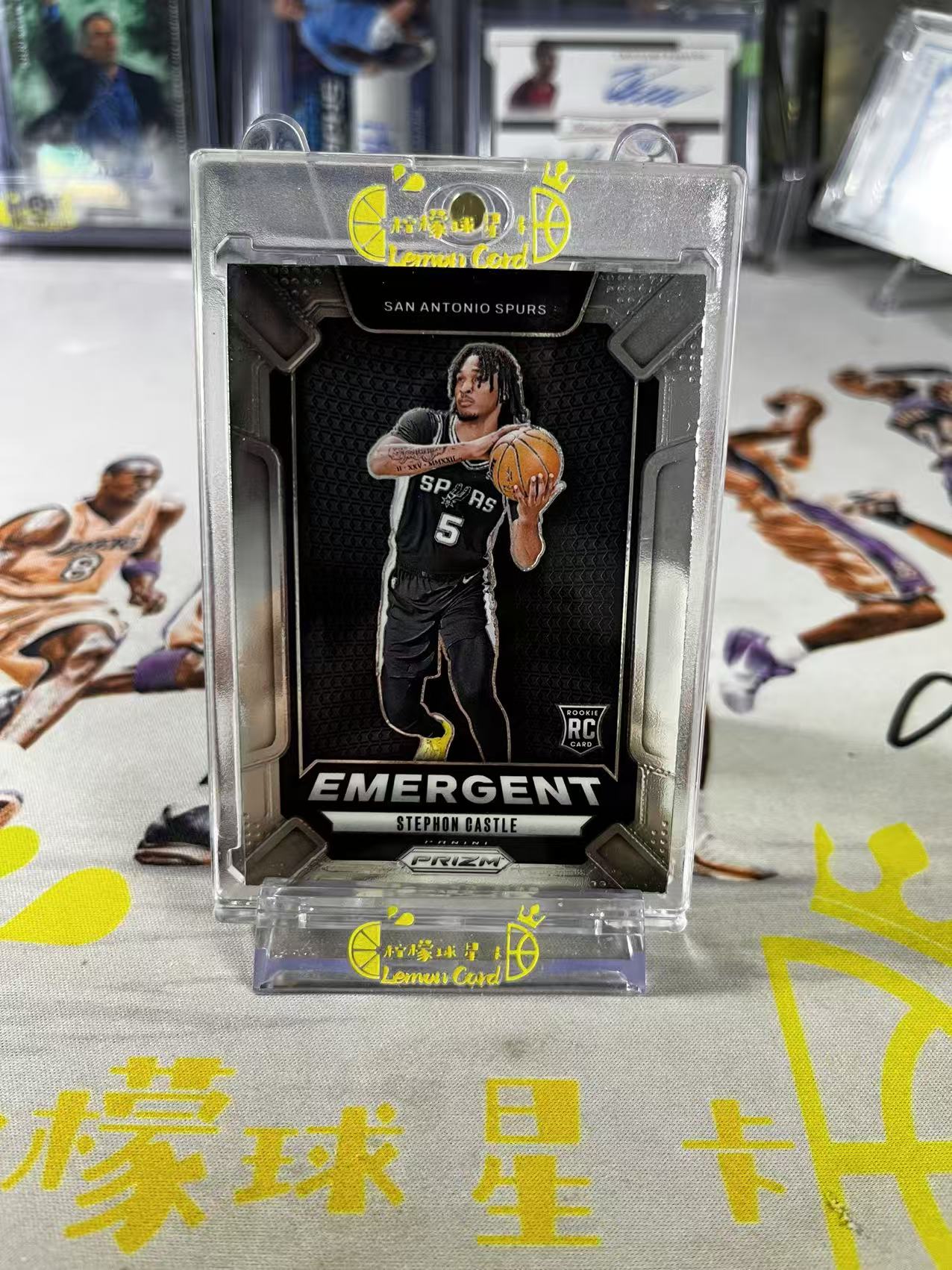 2024-25 Panini Prizm Stephon Castle 【柠檬球星卡拍卖】马刺 斯蒂芬 卡斯尔 新秀 RC 特卡 折射 pz 微瑕如图 #不语