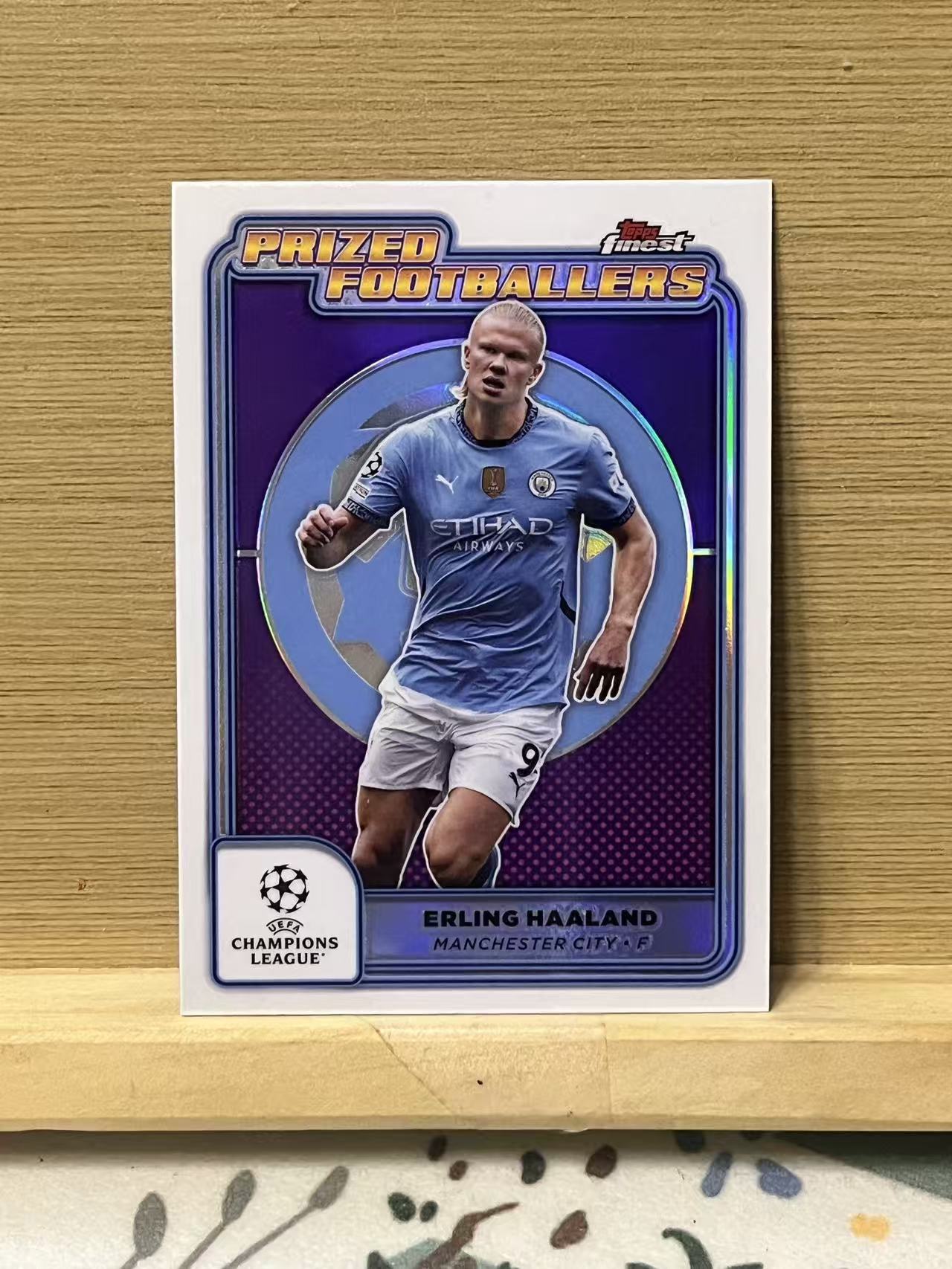 2025 Topps Finest Erling Haaland 哈兰德 特卡 曼城 银折 欧冠 实卡精美 卡品如图 LZ7