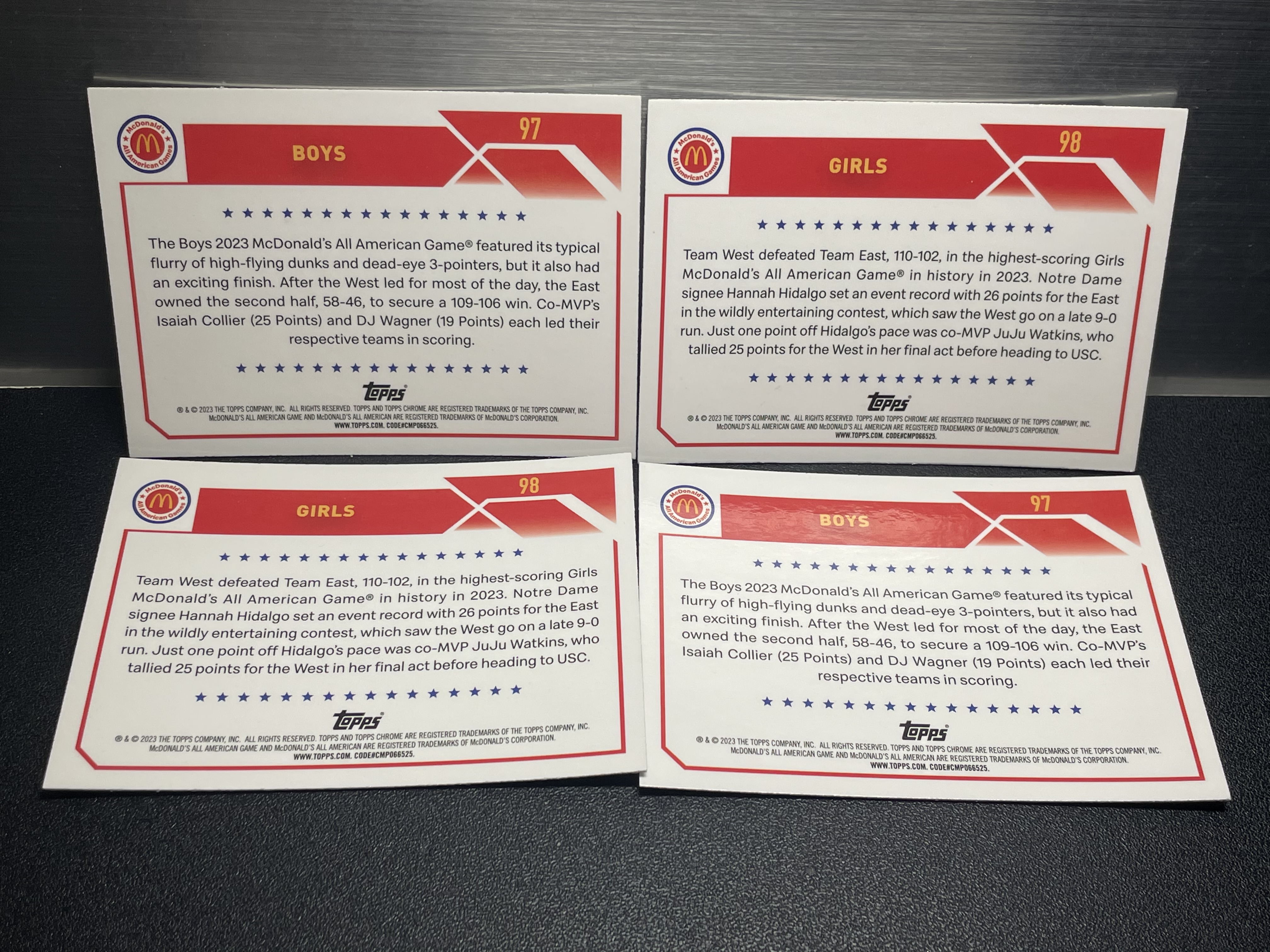 (B6) 2023 TOPPS BASE 麦当劳全明星赛 实卡好看 收藏凑套必备 卡品如图!!!