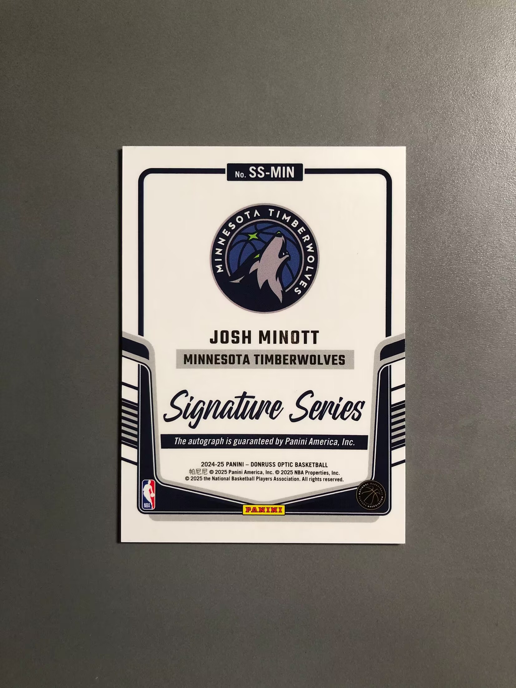 2024-25 Panini Donruss Optic Josh Minott 杜蕾斯 OP 约什·米诺特 森林狼 签字 贴签 实卡好看 卡品如图 可累计 KH040【诚接代卖】