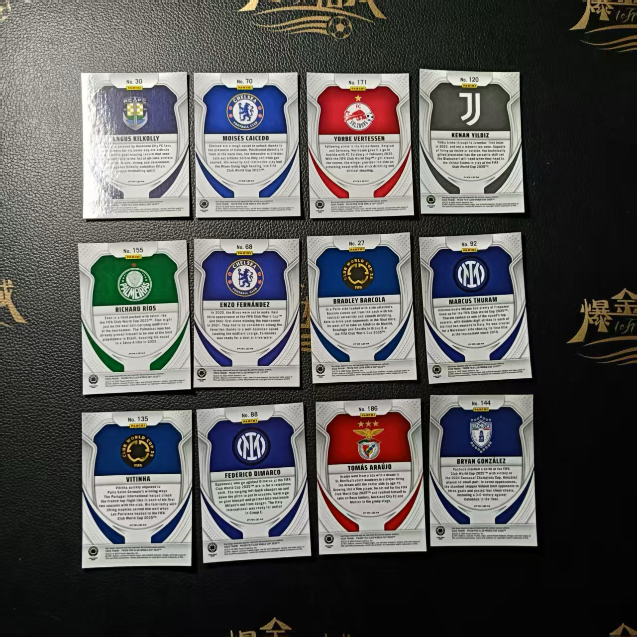 2024-25 Panini Prizm Enzo Fernández 恩佐 维蒂尼亚 伊尔迪兹 等好人 特卡 折射 卡品如图 微瑕 包包