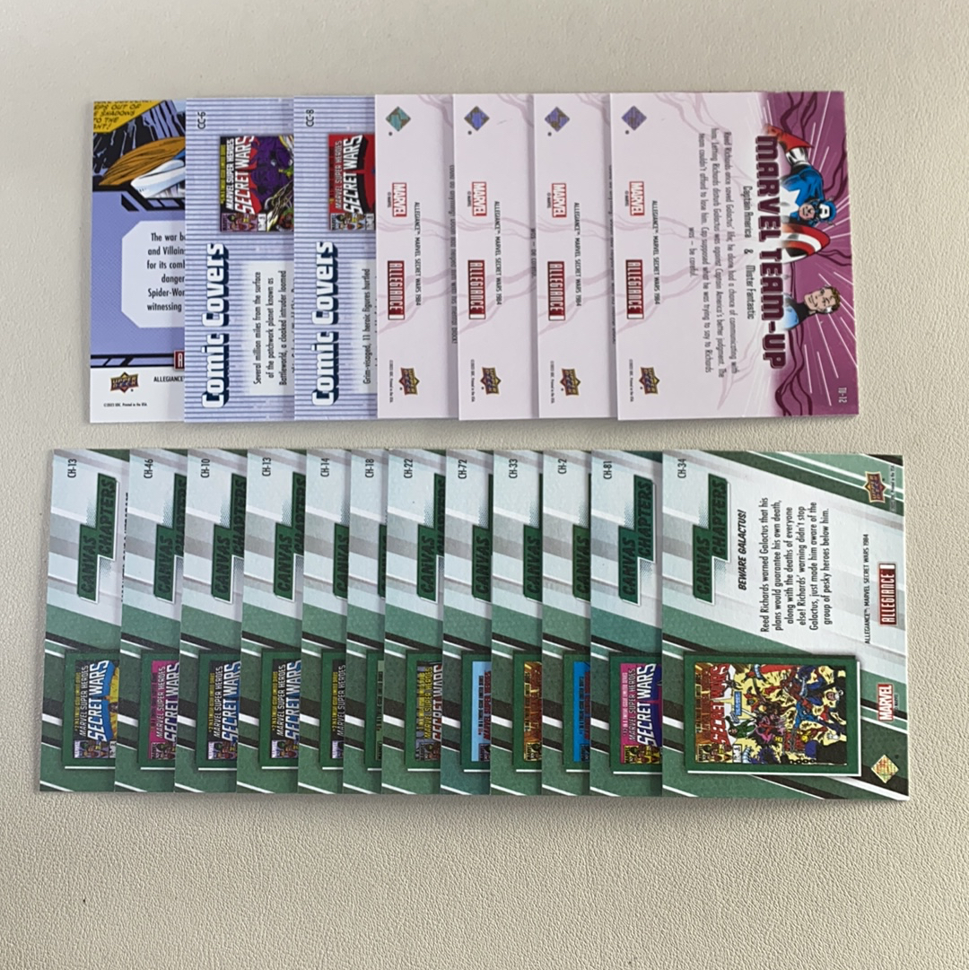 【弈卡代拍】 2023 Upper Deck Marvel 漫威 MCU Allegiance 忠诚 秘密战争 特卡 银折 折射 帆布 蜘蛛女等 打包 品相如图 凑套必备 糖醋鱼