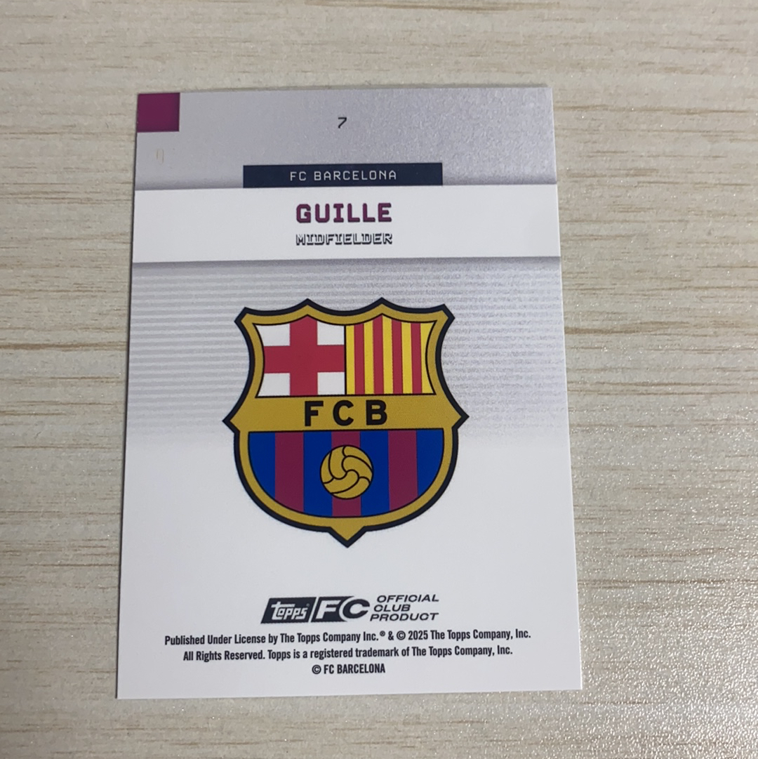 【小牛代拍】2025-26 Topps 巴萨 巴塞罗那 Team Set 队盒 Guille Fernandez RC 吉耶 费尔南德斯 新秀 250编 折射 卡品如图 收藏必备(一哥)