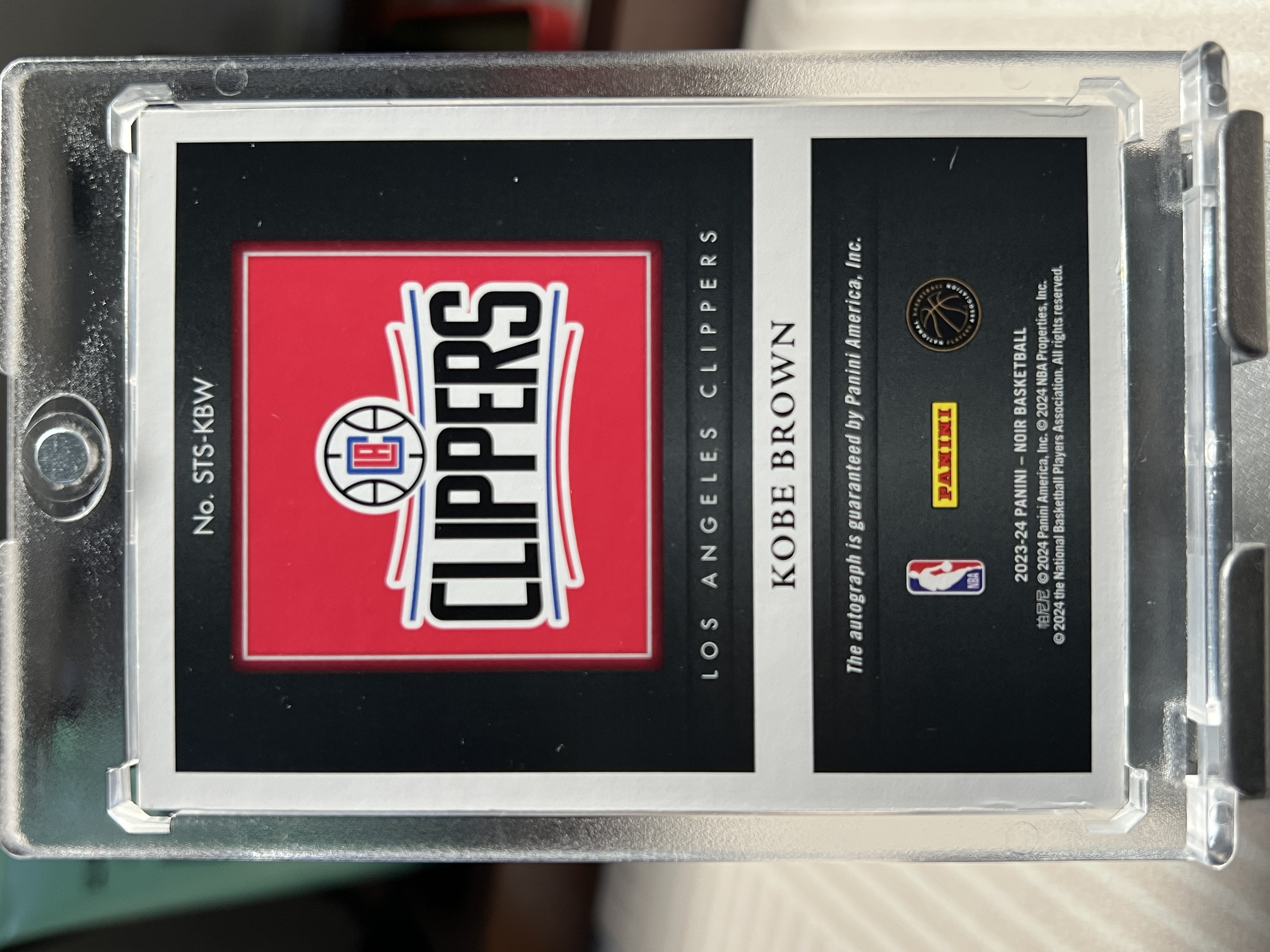 2023-24 Panini Noir Kobe Brown RC 科比 布朗 走秀 诺尔 签字 新秀 68/99编 洛杉矶快船队