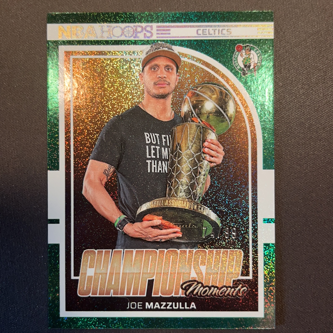 2024-25 Panini NBA Hoops joe mazzulla 凯尔特人 乔马祖拉 冠军特卡 捧杯 74/99编 折射 收藏必备