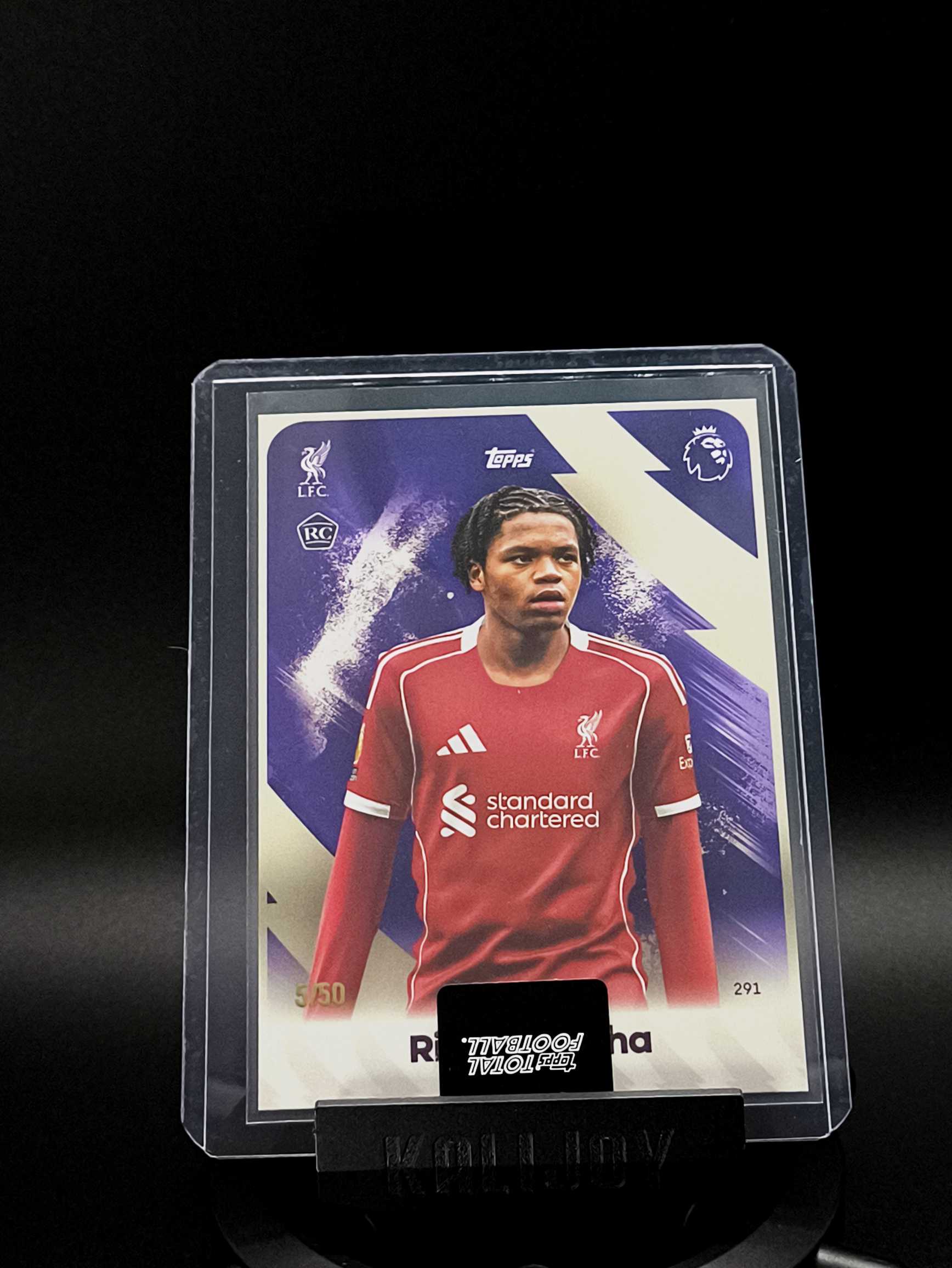 2025-26 Topps Total Football Rio Ngumoha 里奥・恩古莫哈 RC 利物浦 红军 利物浦超新星 英格兰 5/50编 英超 新秀 TTF 原封砖