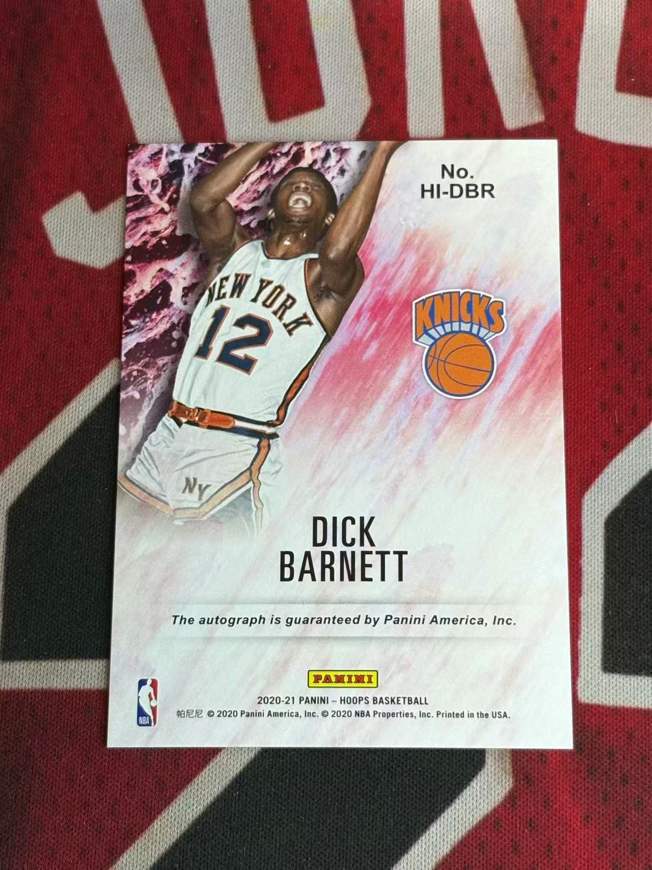 2020-21 PANINI HOOPS Dick Barnett 尼克斯名宿 迪克巴奈特 签字卡 INK签 风车折 折射 专收凑套必备【烂臭嘴拍卖】