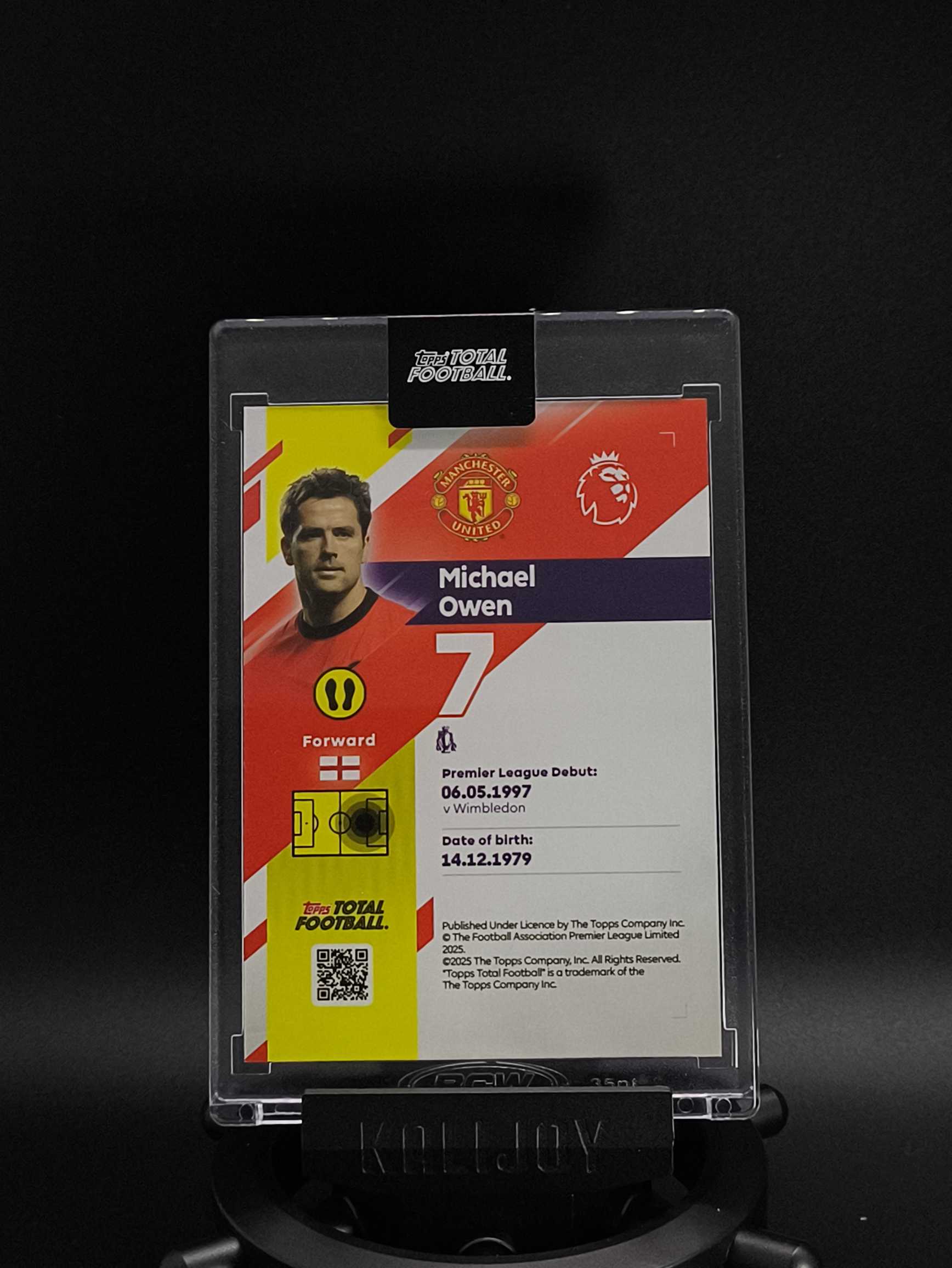 2025-26 Topps Total Football Michael Owen 迈克尔·欧文 追风少年 欧文 曼彻斯特联 曼联 英格兰 2/10编 TTF 原封砖