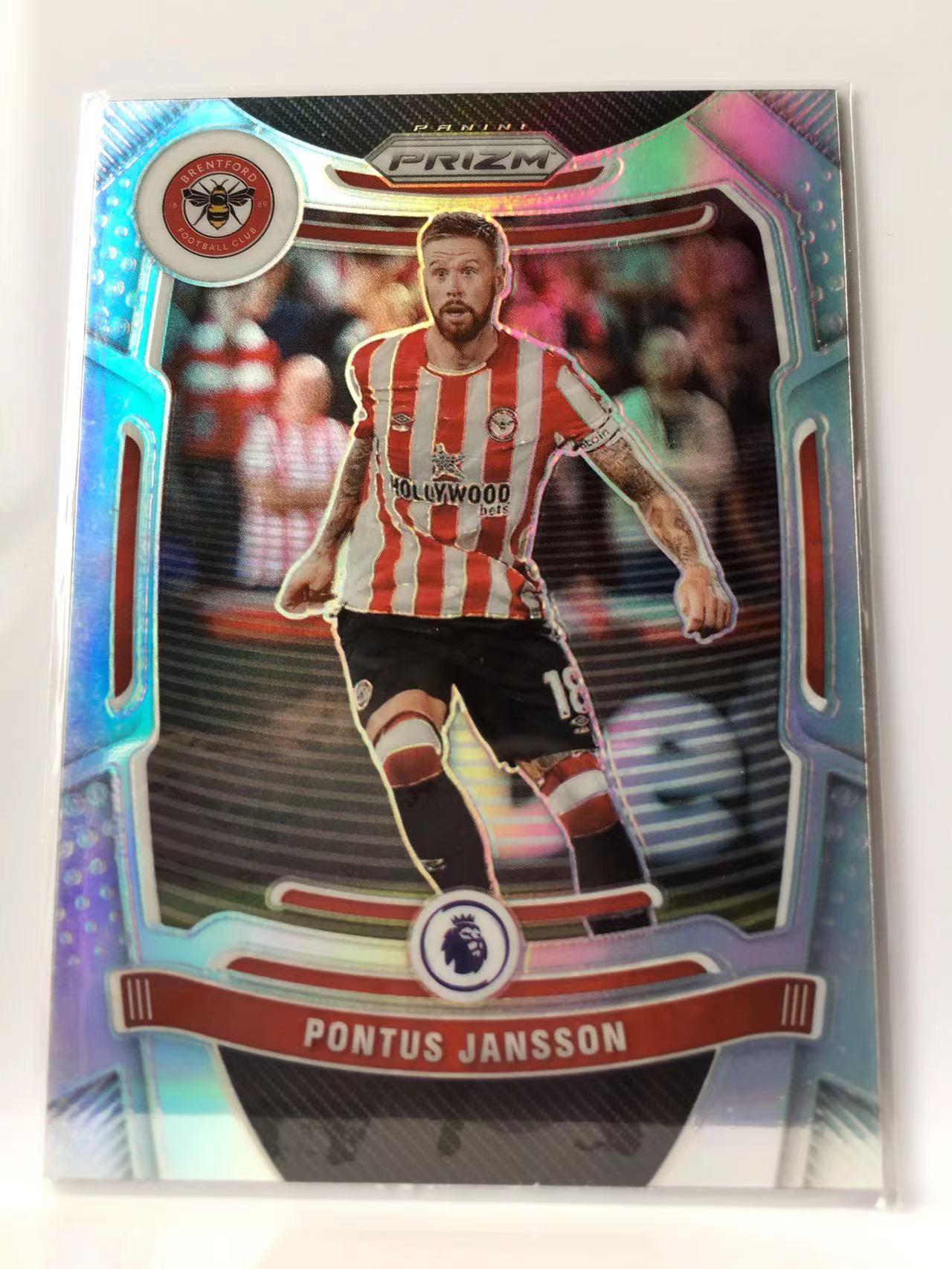 2021-22 Panini Prizm Pontus Jansson 扬森 布伦特福德  英超PZ 银折 卡品如图 Q001G
