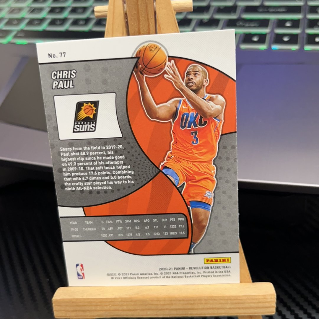 2020-21 Panini Revolution Chris Paul 克里斯 保罗 cp3 太阳 折射 革命系列 卡品如图 凑图必备 值得收藏!免费代卖!