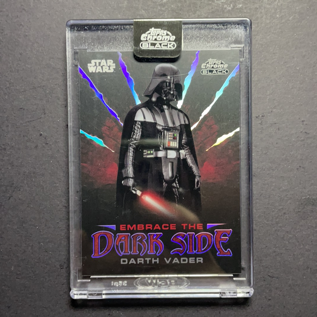 2025 Topps Star Wars 星球大战 达斯维达 星战反派 第一男主 黑暗面特卡 原封砖比例插放 序号ED-1 2024 Topps Chrome星战影视Black黑盒系列