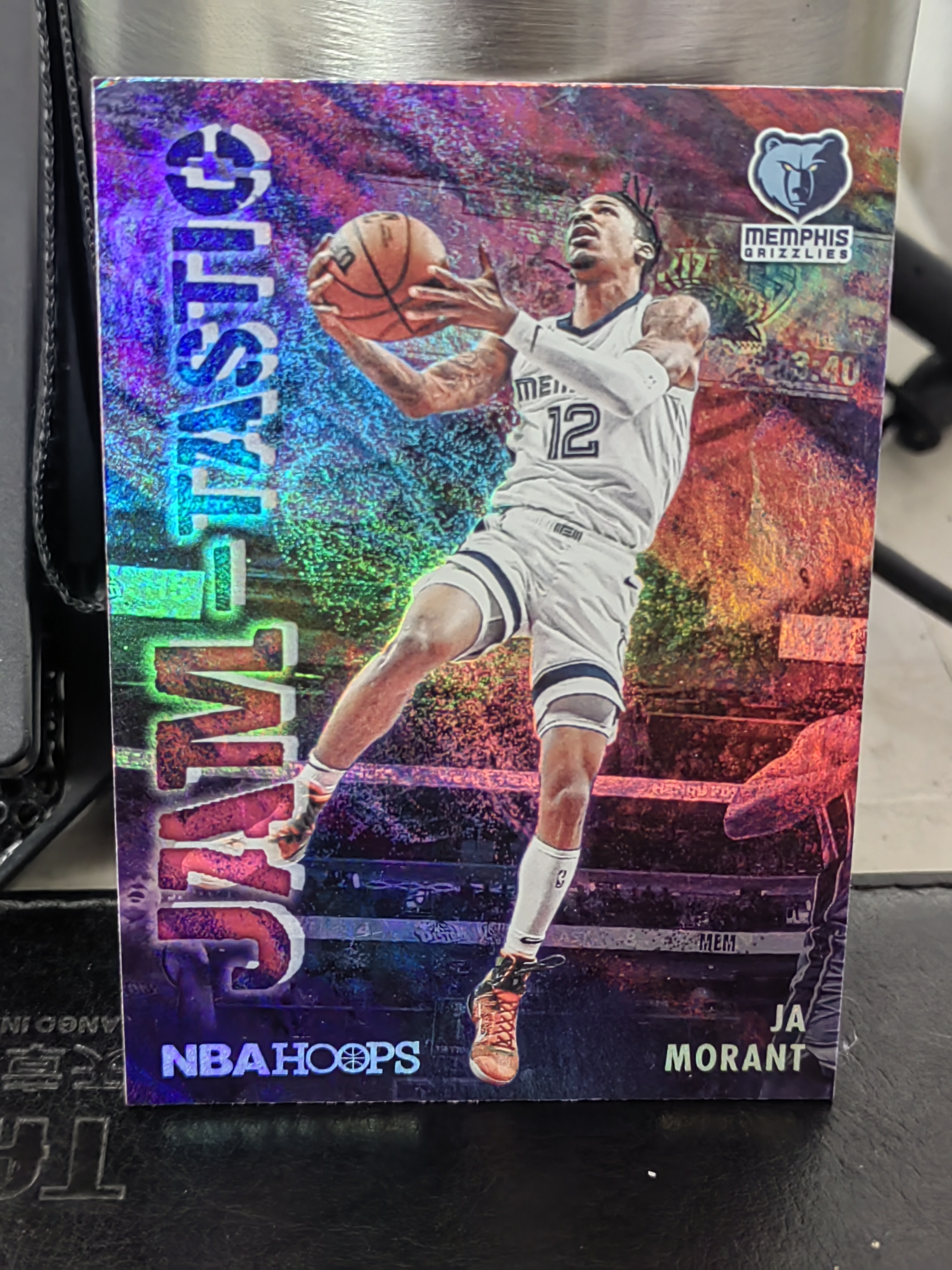 2023-24 Panini Hoops Ja Morant Hoops 银折 贾 莫兰特 灰熊 JAM-TASTIC 特卡 篮 白边白角 不保卡品 卡品如图