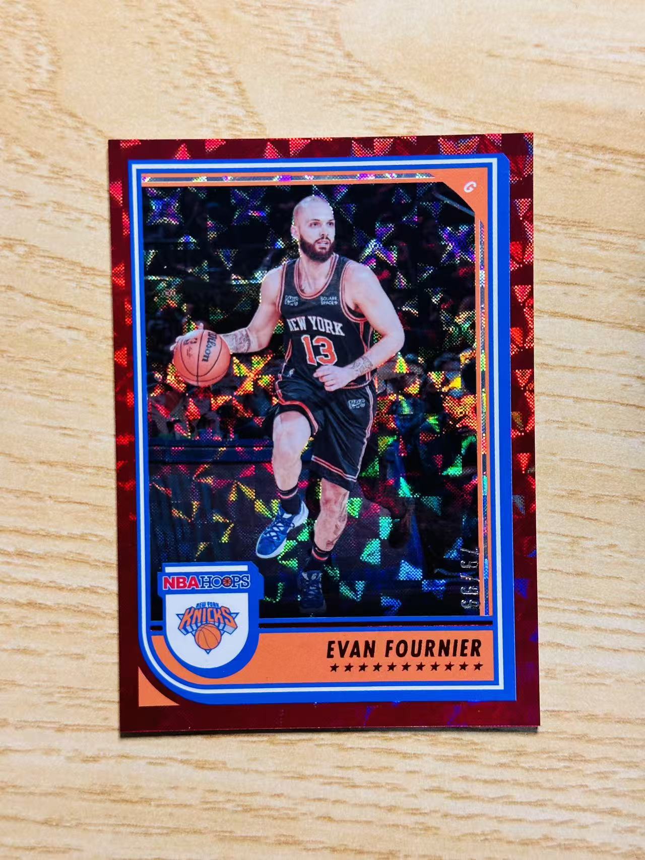 2022-23 Panini NBA Hoops Evan Fournier 嘿嘿代卖 埃文 富尼耶 红碎冰 99编 尼克斯 收藏必备