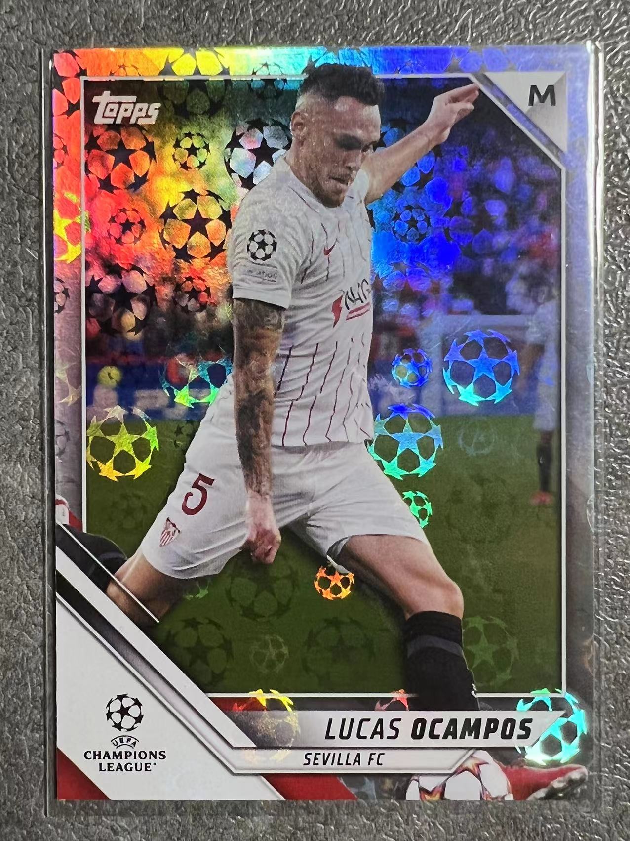 2022 Topps UEFA Lucas Ocampos 〖承接代卖·免代卖费〗卢卡斯 奥坎波斯 足球折 折射 欧冠 塞维利亚 收藏凑套必备 卡品如图【王康1】【卡神社球星卡】