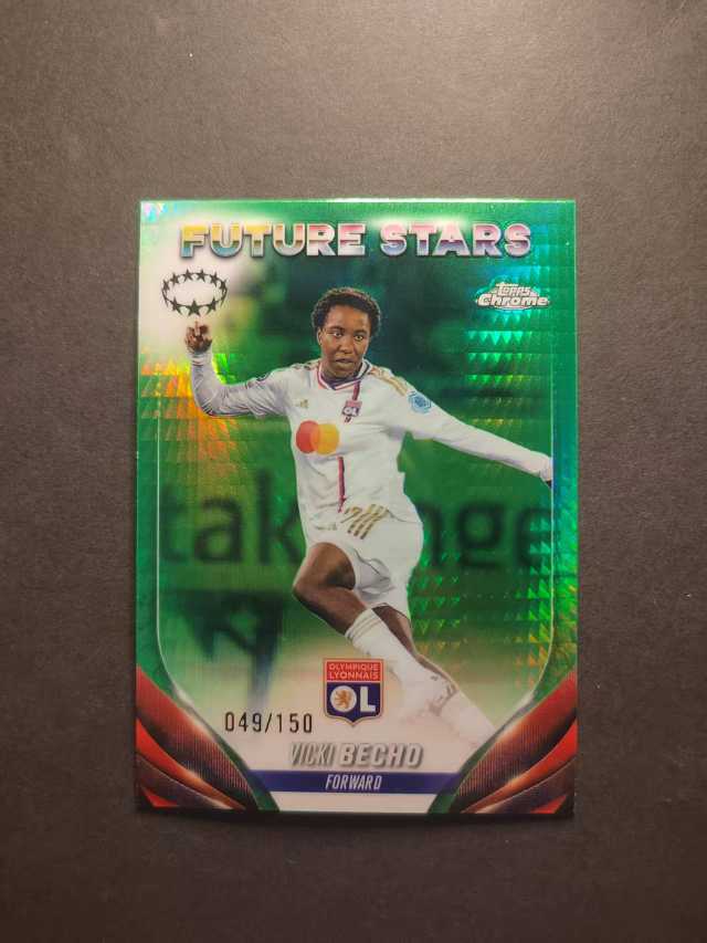 2023-24 Topps Chrome vlckl Topps chrome 贝舒 150编 里昂 女足rr
