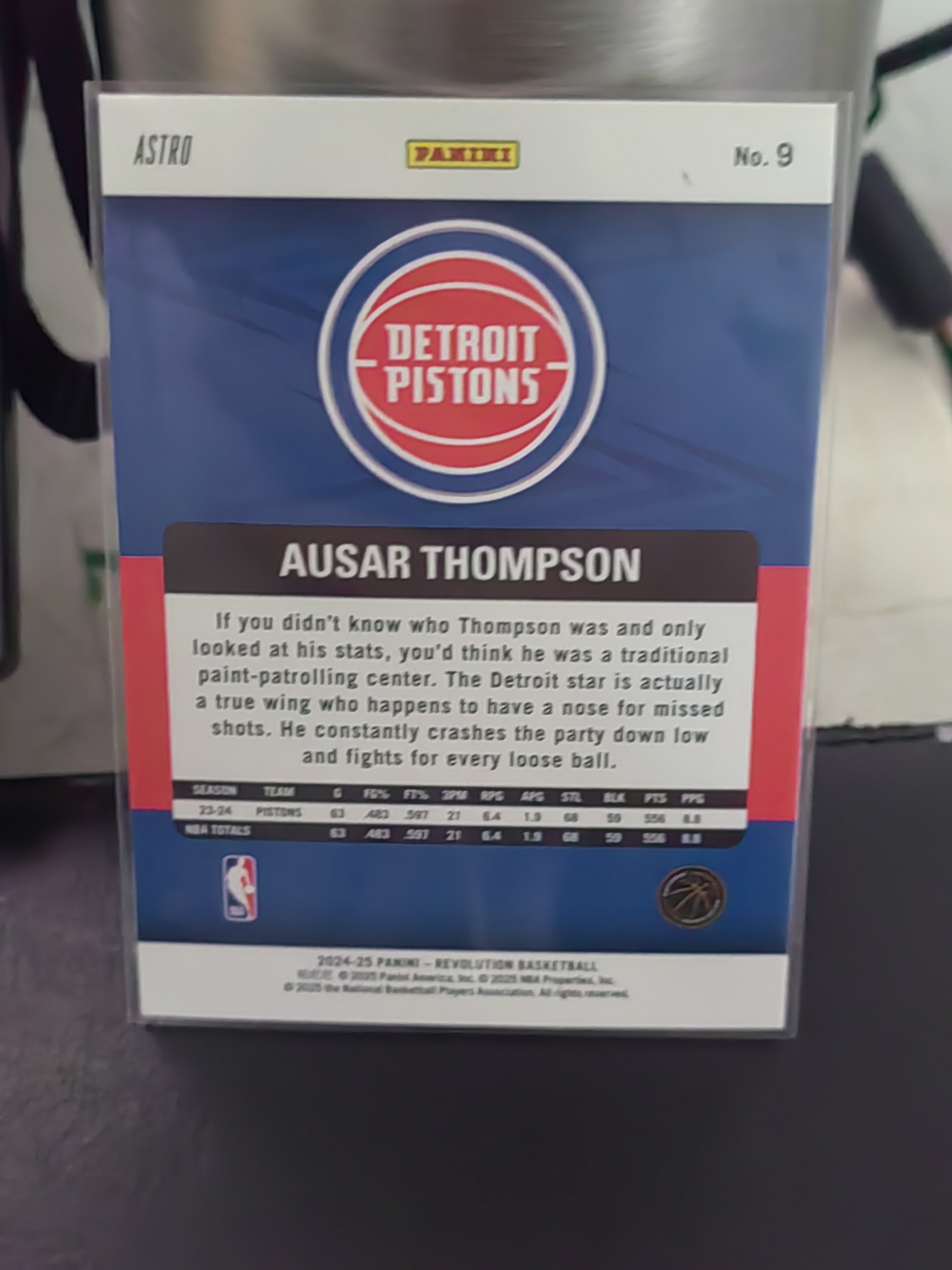 2024-25 Panini Revolution Ausar Thompson 革命 奥萨尔 汤普森 活塞 星星 篮 白边白角 不保卡品 卡品如图