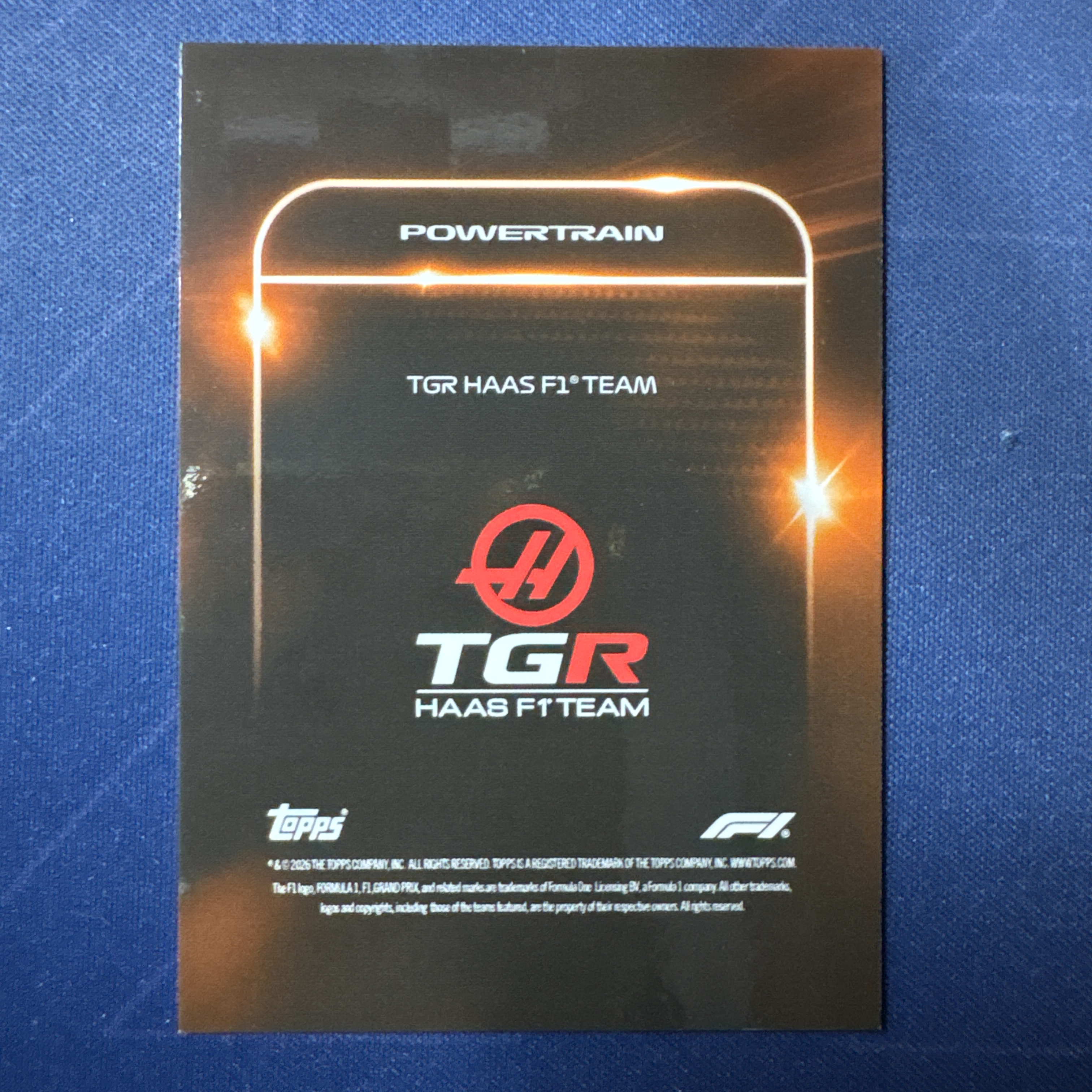 2026 Topps Lights Out Tgr Haas Team 【爆爆代卖】F1 熄灯 哈斯车队 小松礼雄 奥康 贝尔曼21/25编 低编 橙折 Powertrain 车队特卡 专收必备#冷哥
