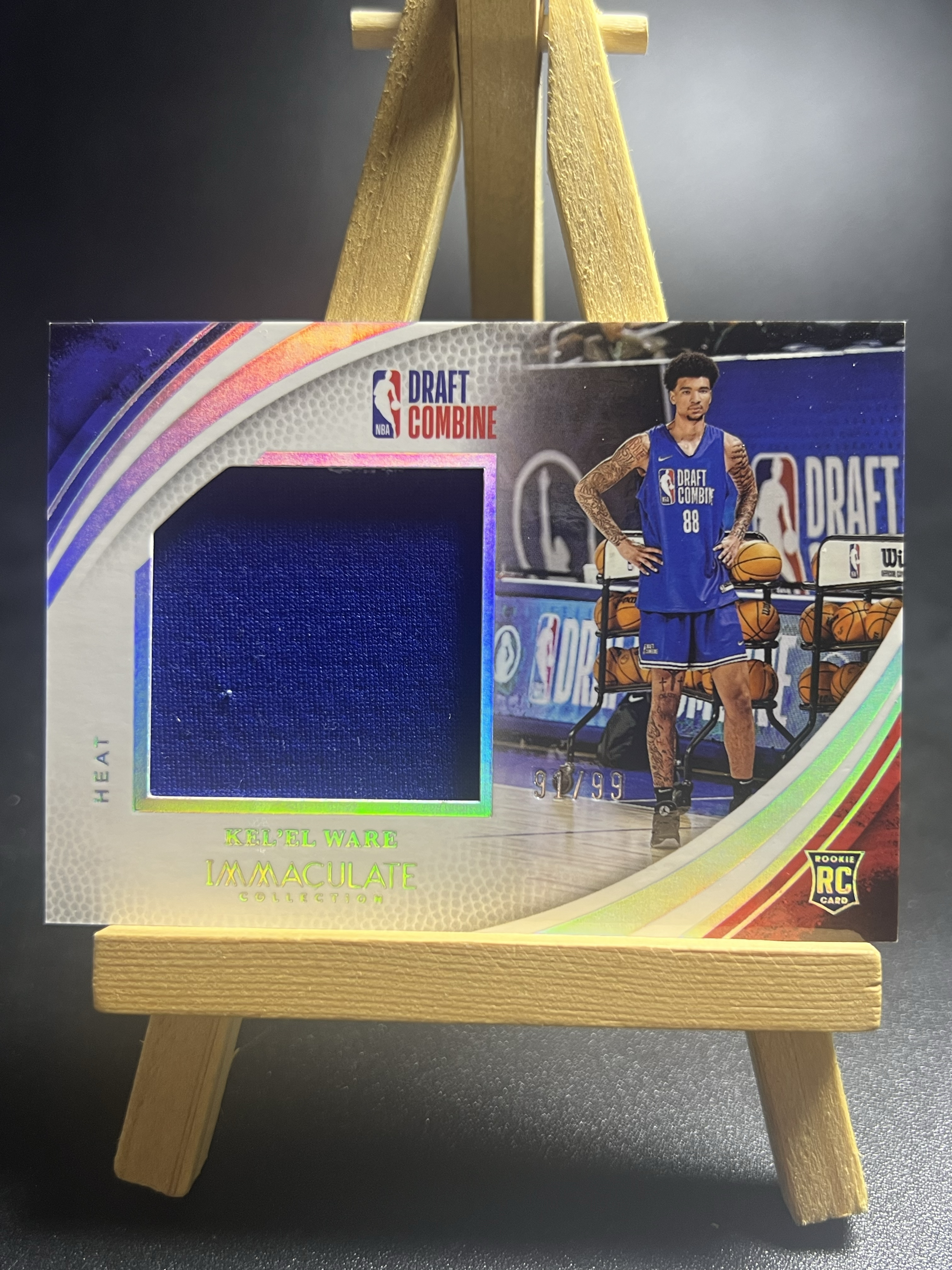 2024-25 Panini Immaculate Kel'el Ware RC 爱咪咪 热火 新秀 凯莱尔 韦尔 91/99编 Draft Combine 联合试训 球衣物料 马总 叉叉拍卖