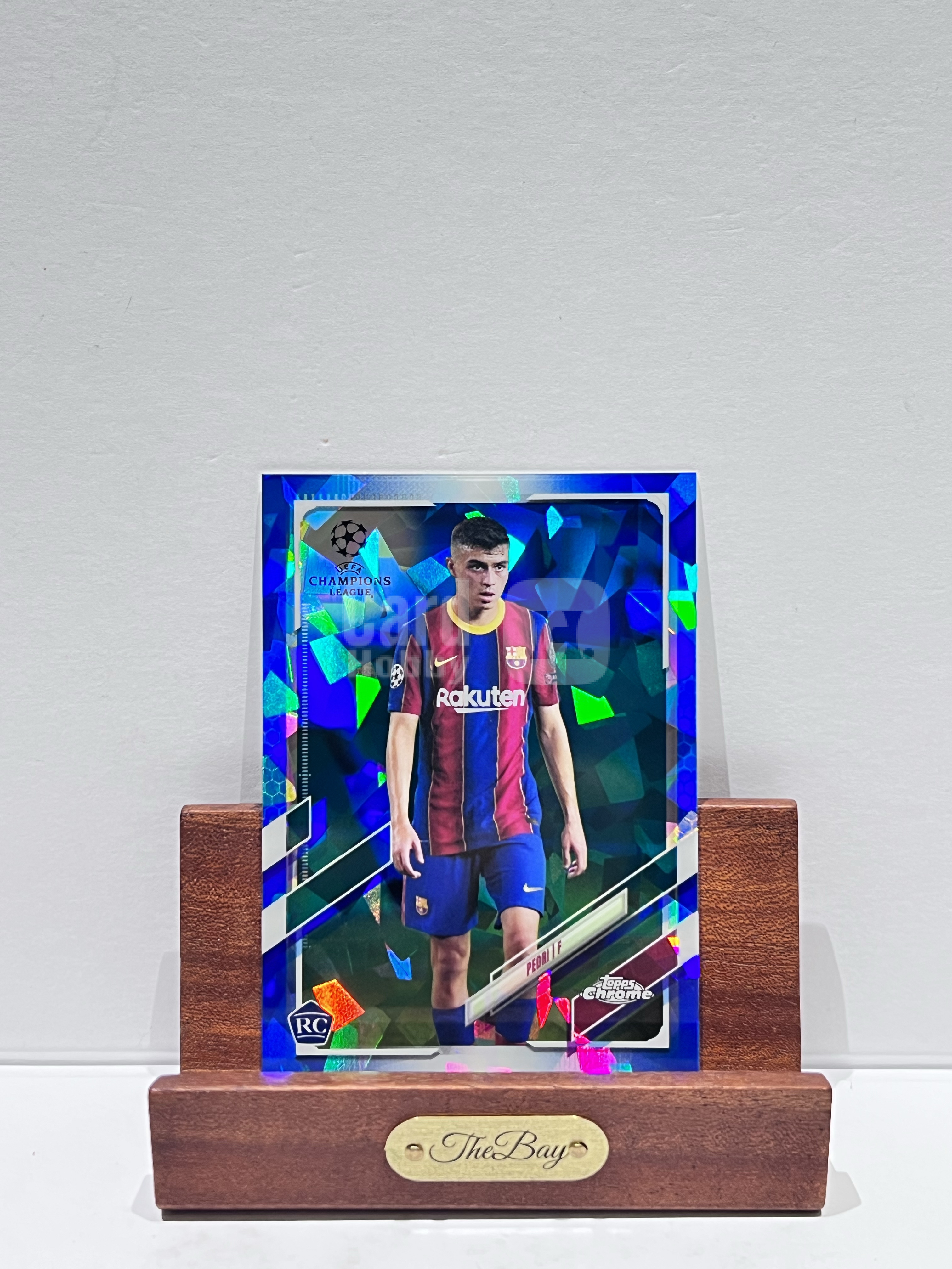 2020-21 Topps Chrome Pedri RC【湾区拍档代卖】欧冠 TC 蓝宝石 佩德里 蓝碎冰折 折射 新秀 巴萨 巴塞罗那 西班牙 三冠王 金童奖 卡品如图 Steven