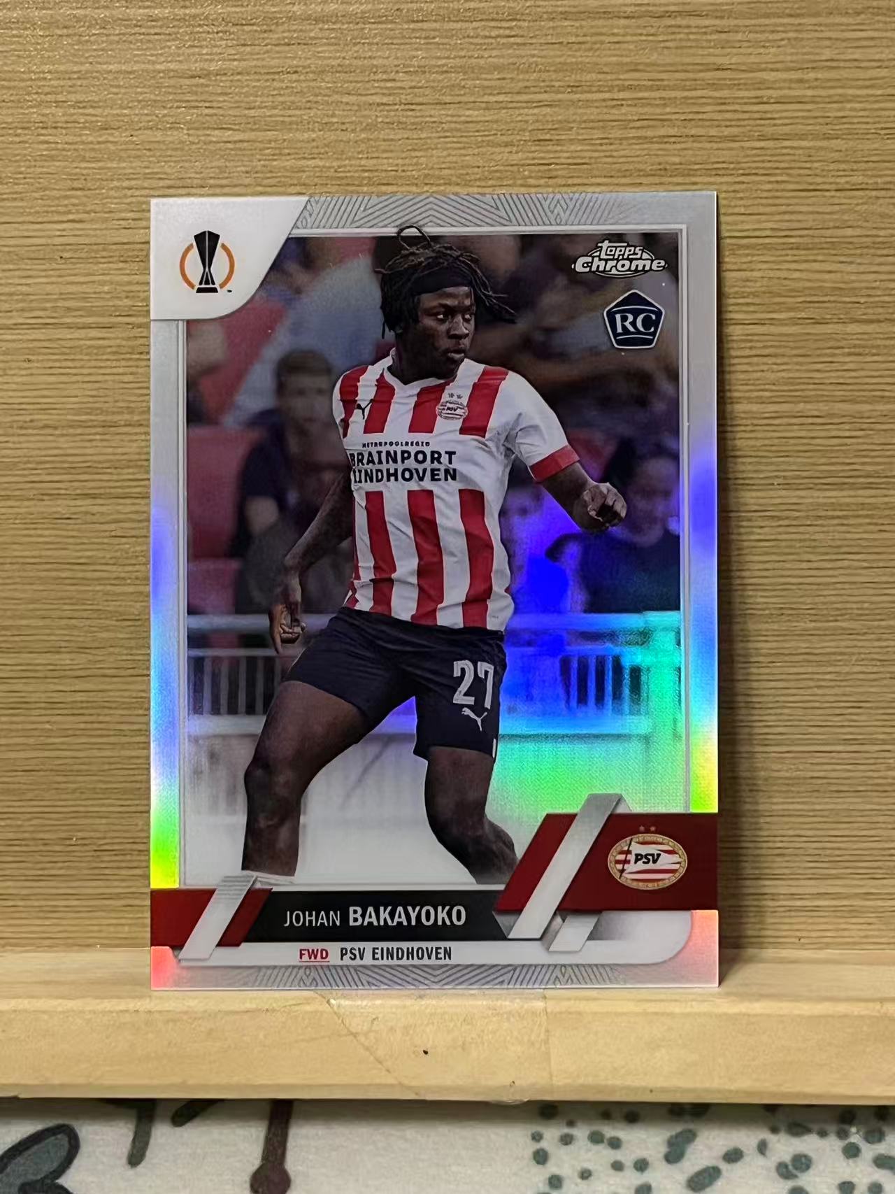2023 Topps Chrome Johan Bakayoko RC 巴卡约科 新秀 埃因霍温 银折 欧冠 卡品如图 实卡精美 收藏必备 A61