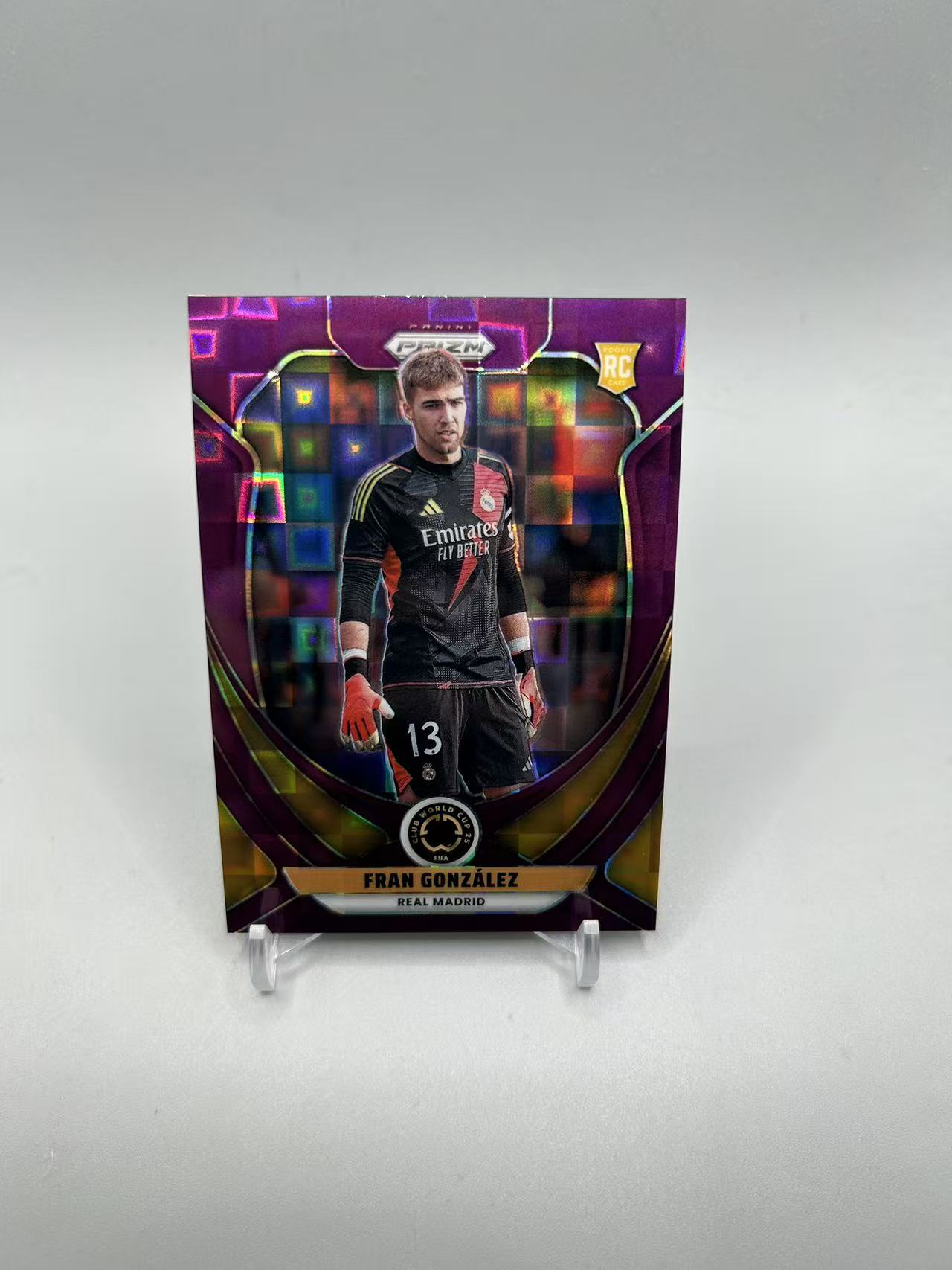 2025 Panini Prizm Fran González RC 【灰灰代拍】世俱杯PZ 皇马 冈萨雷斯 紫潘多拉折 新秀 01/49编 随无