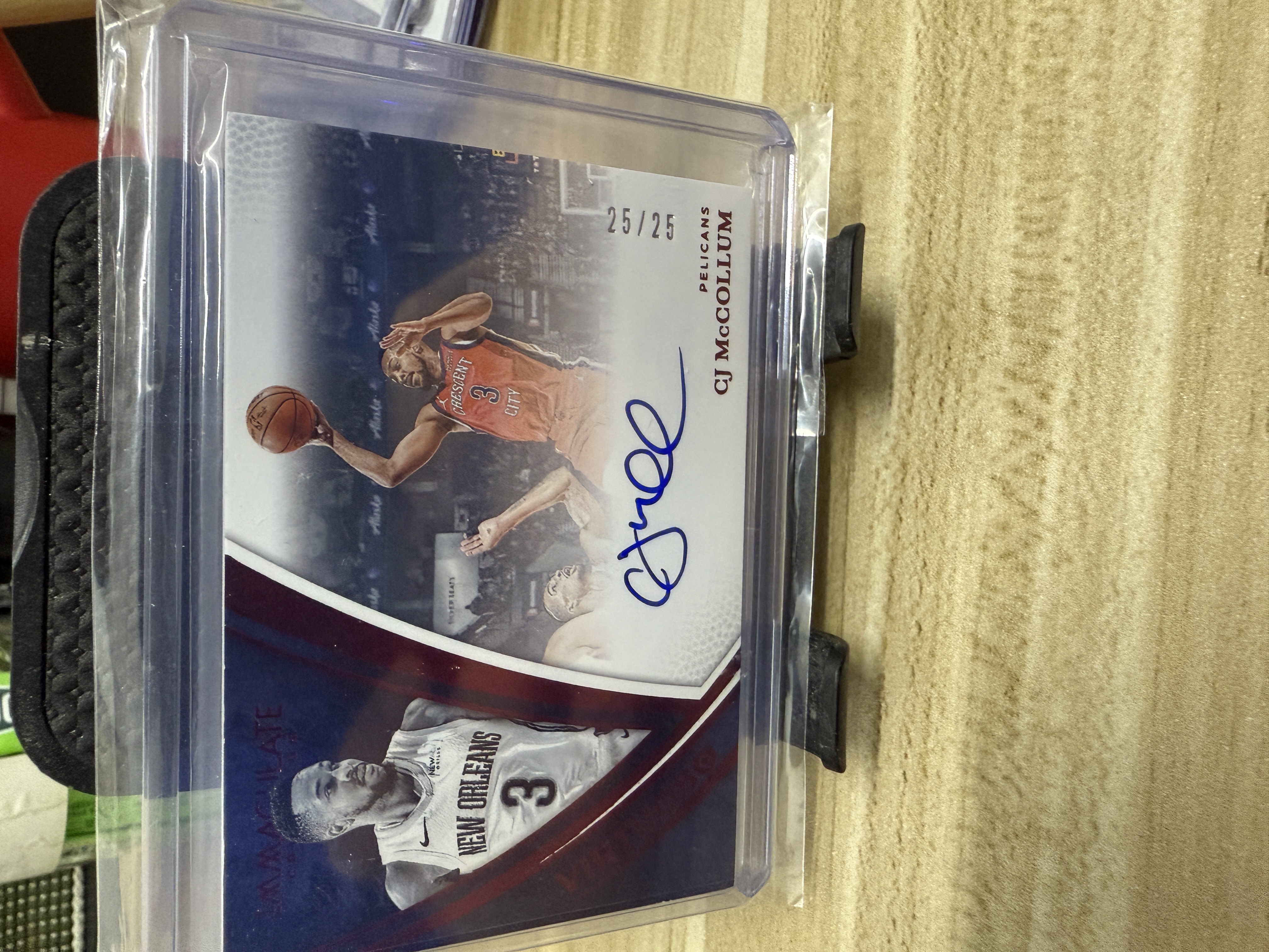 2024 Panini Immaculate CJ McCollum cj 麦科勒姆 imm 卡签签字 25/25编 尾编 红平行 选图很好 鹈鹕开拓者 只发默认请看描述【KK】