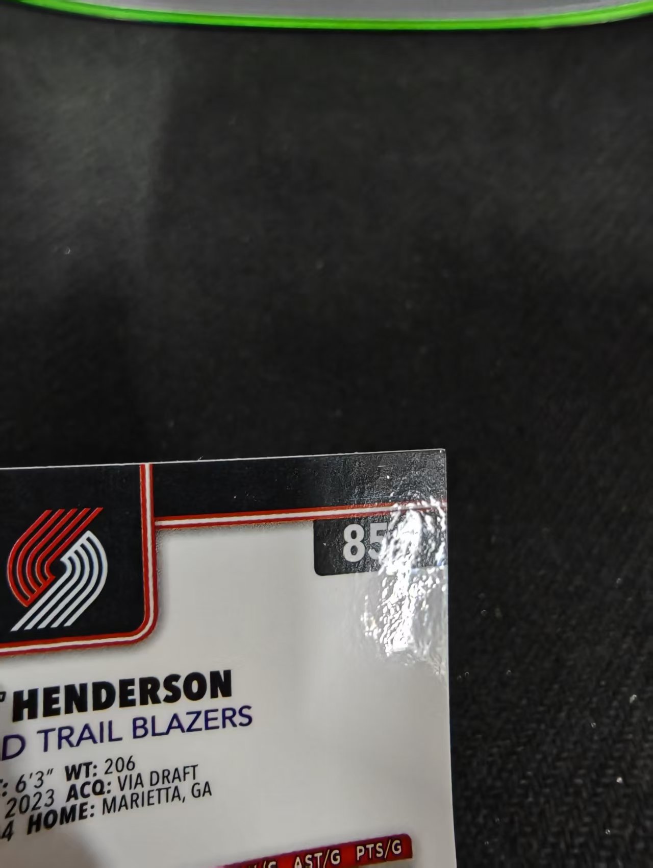 2026 Topps Chrome Update Scoot Henderson 开拓者 斯库特 亨德森 TCU 划痕 边角瑕疵 #85